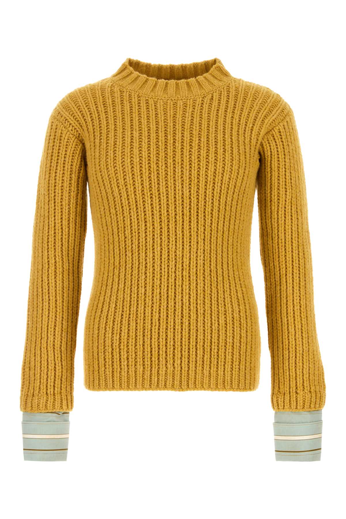 Prada Men Mustard Wool Sweater PRADA