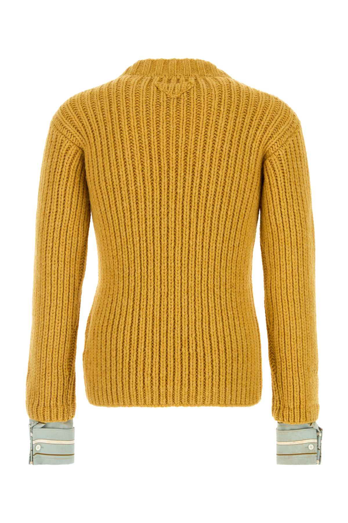 Prada Men Mustard Wool Sweater PRADA