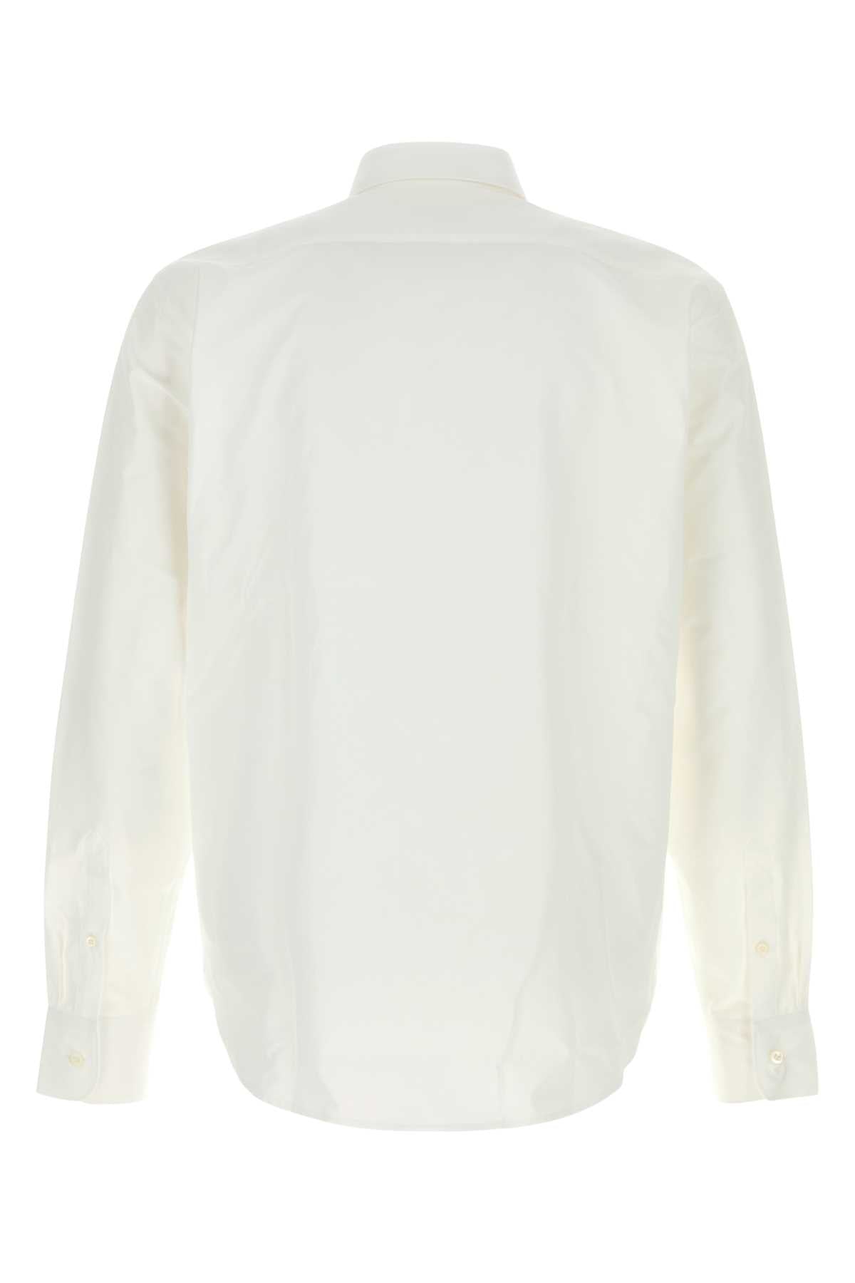 Prada Men White Poplin Shirt PRADA