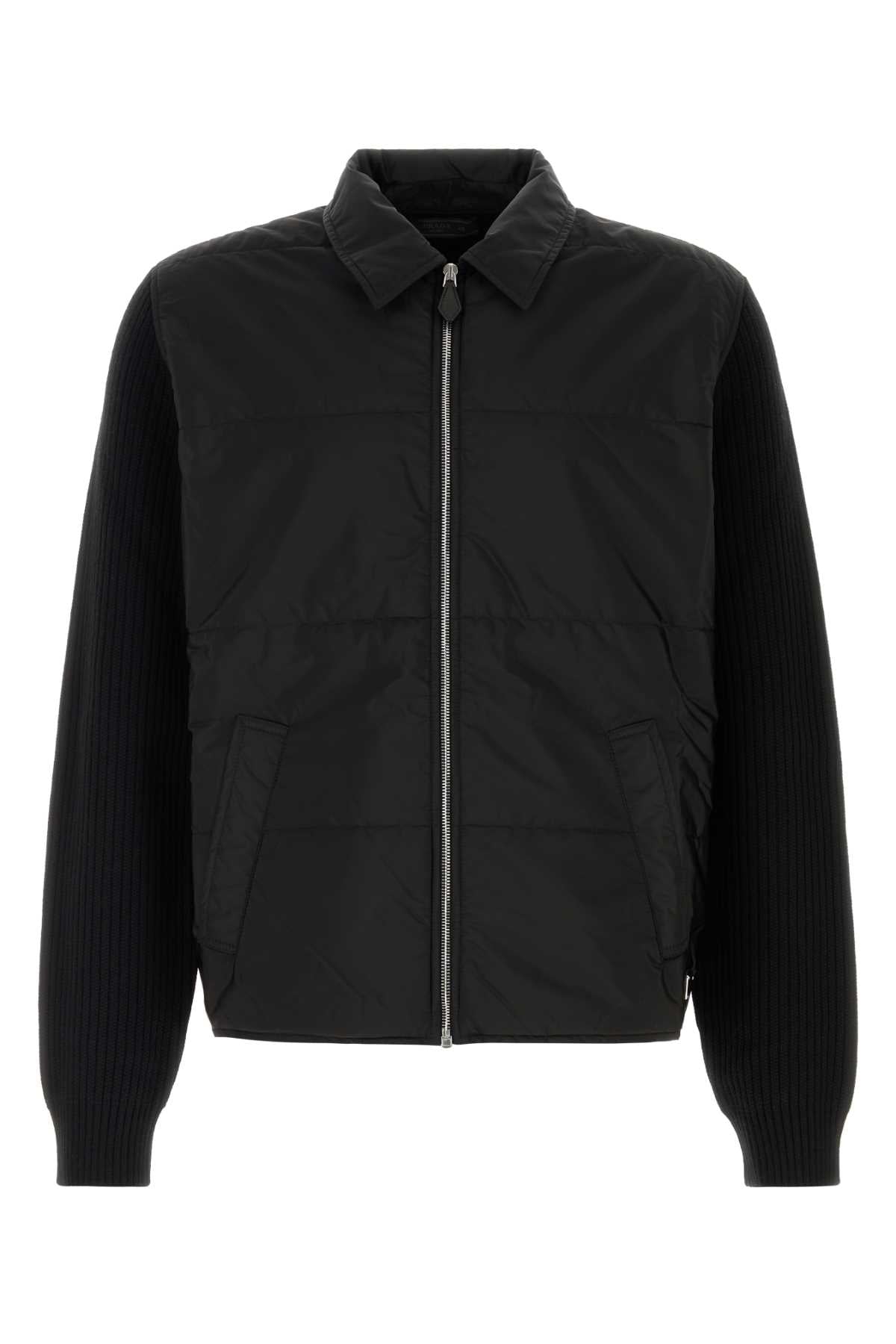 Prada Men Black Wool Cardigan PRADA