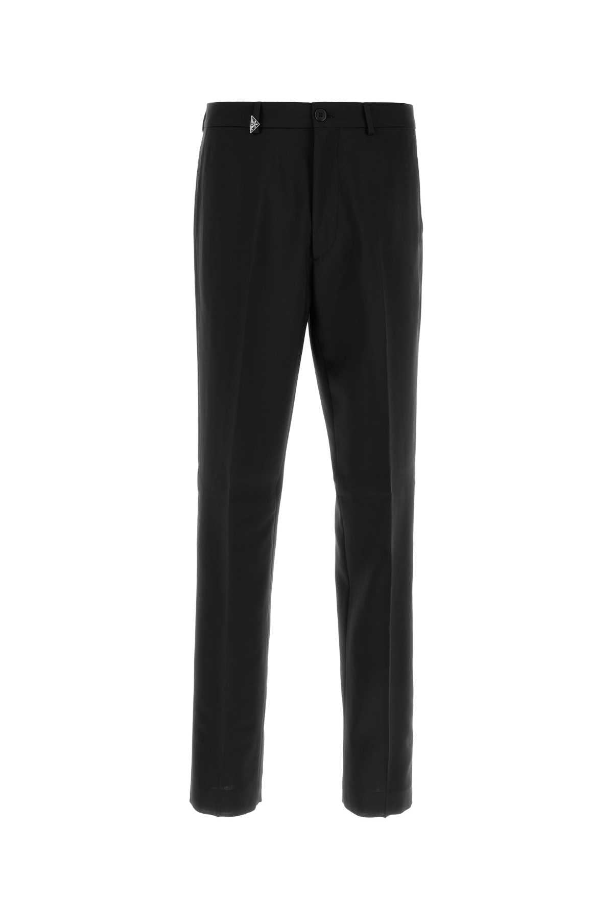 Prada Men Black Wool Blend Pant PRADA
