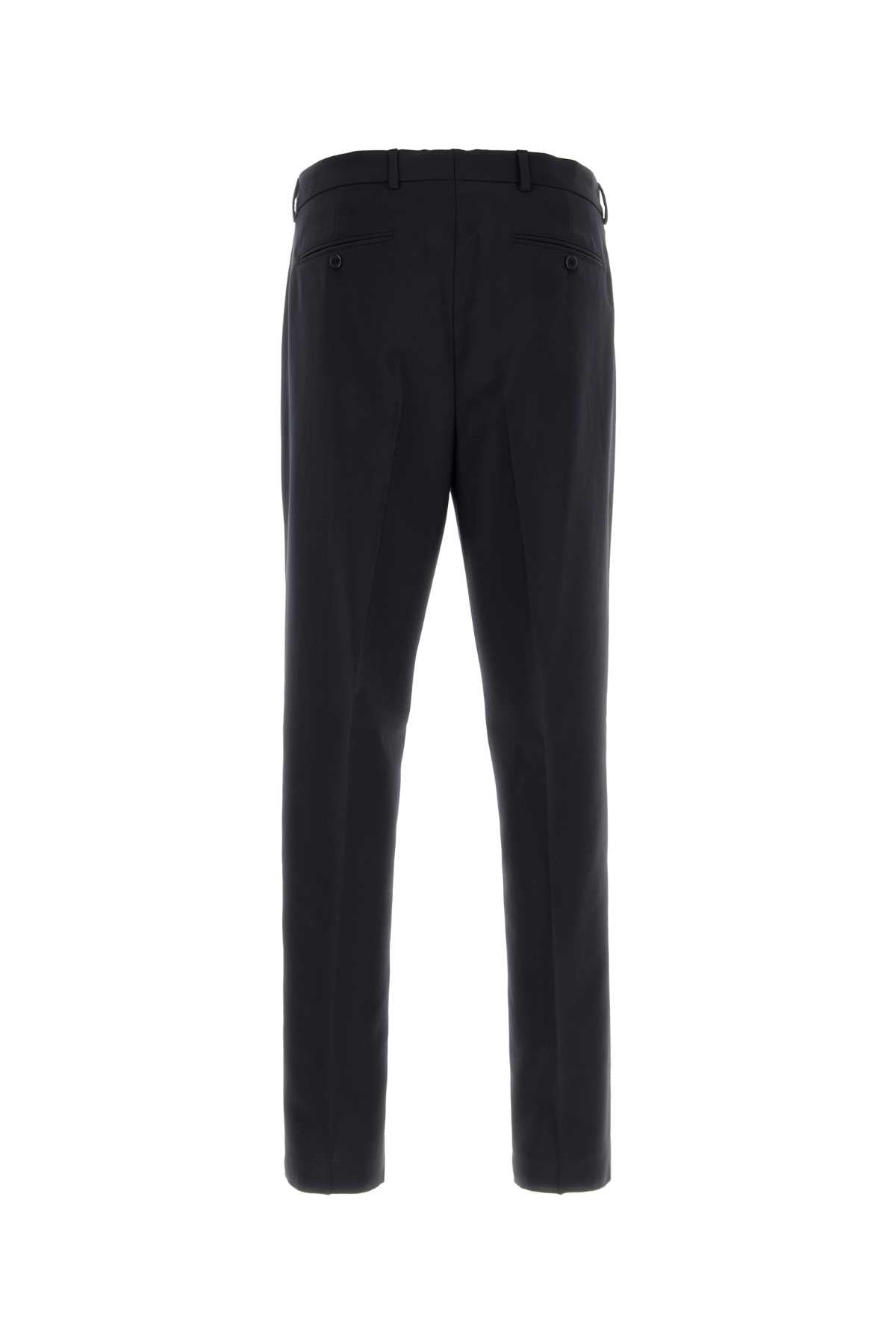 Prada Men Navy Blue Wool Blend Pant PRADA