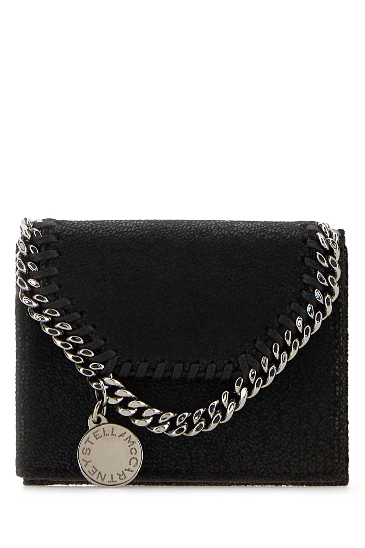 Stella Mccartney Women Black Shaggy Deer Falabella Wallet STELLA MCCARTNEY