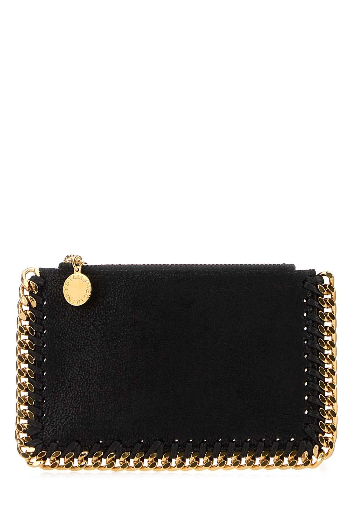Stella Mccartney Women Black Shaggy Deer Falabella Card Holder STELLA MCCARTNEY