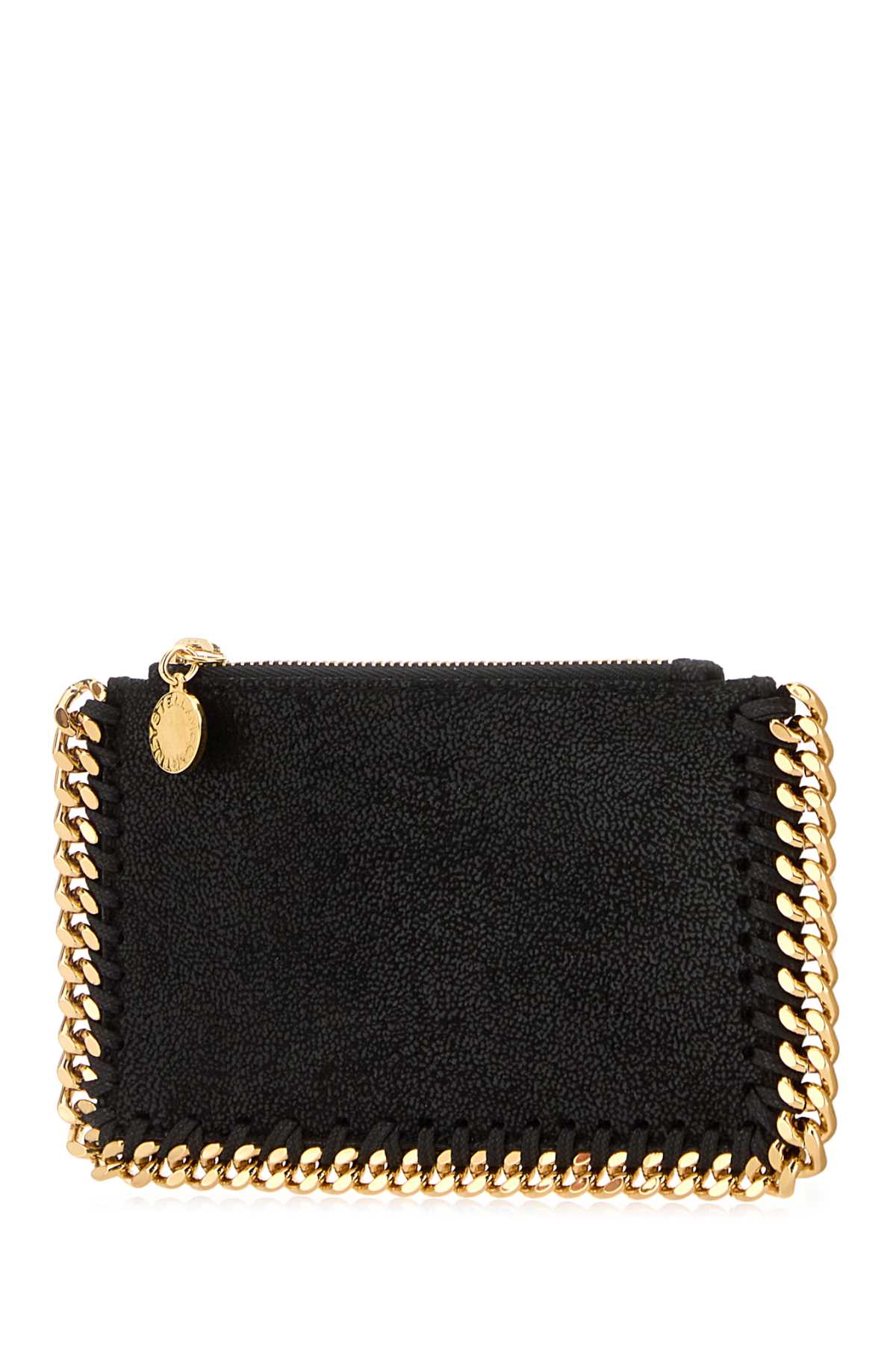 Stella Mccartney Women Black Shaggy Deer Falabella Card Holder STELLA MCCARTNEY