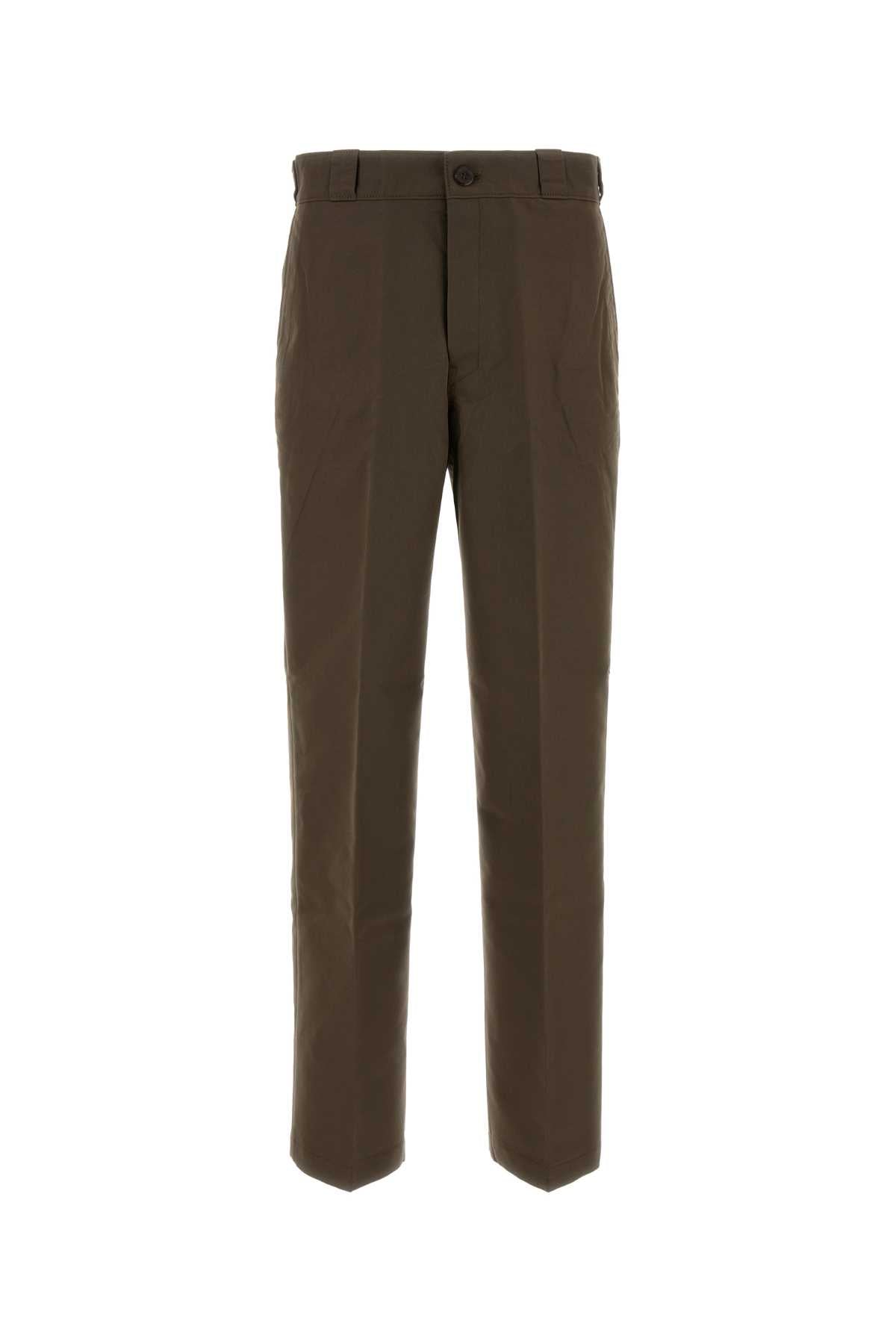 Prada Men Brown Canvas Pant PRADA
