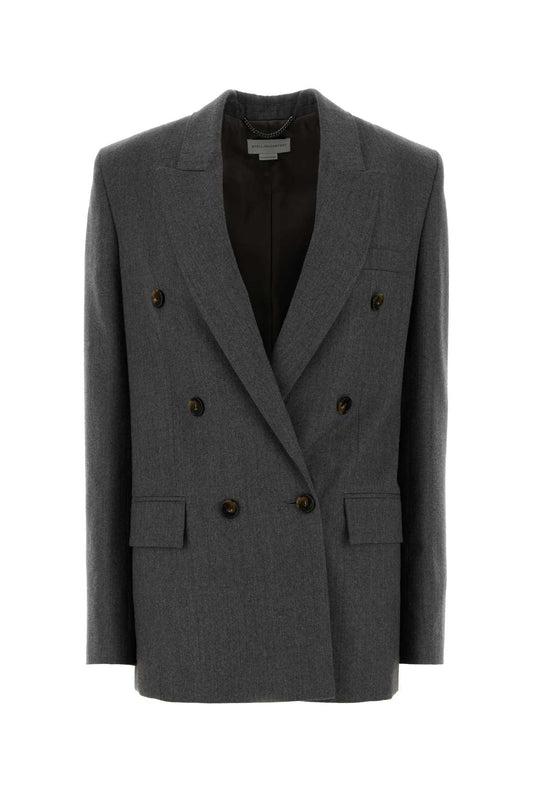 Stella Mccartney Women Grey Flannel Blazer STELLA MCCARTNEY
