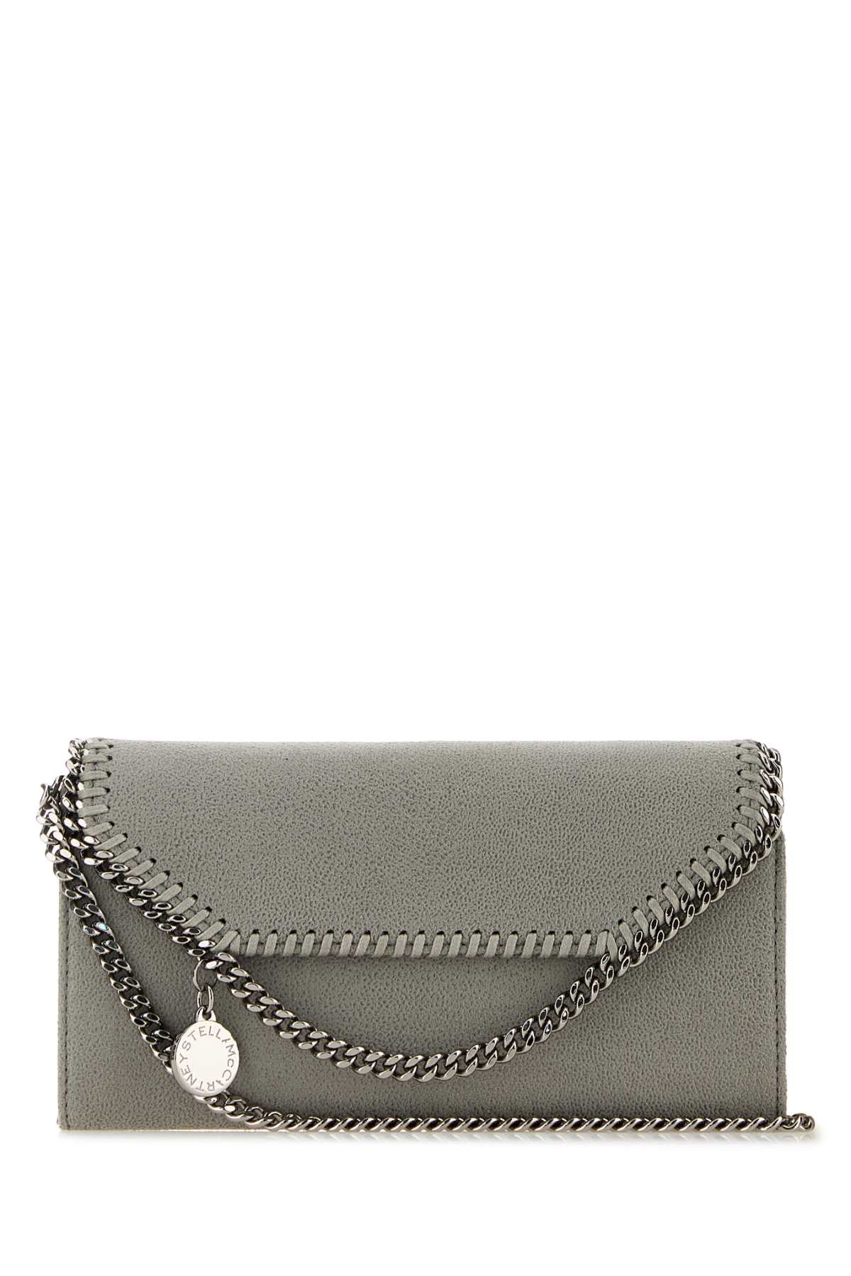 Stella Mccartney Women Grey Shaggy Deer Falabella Wallet STELLA MCCARTNEY