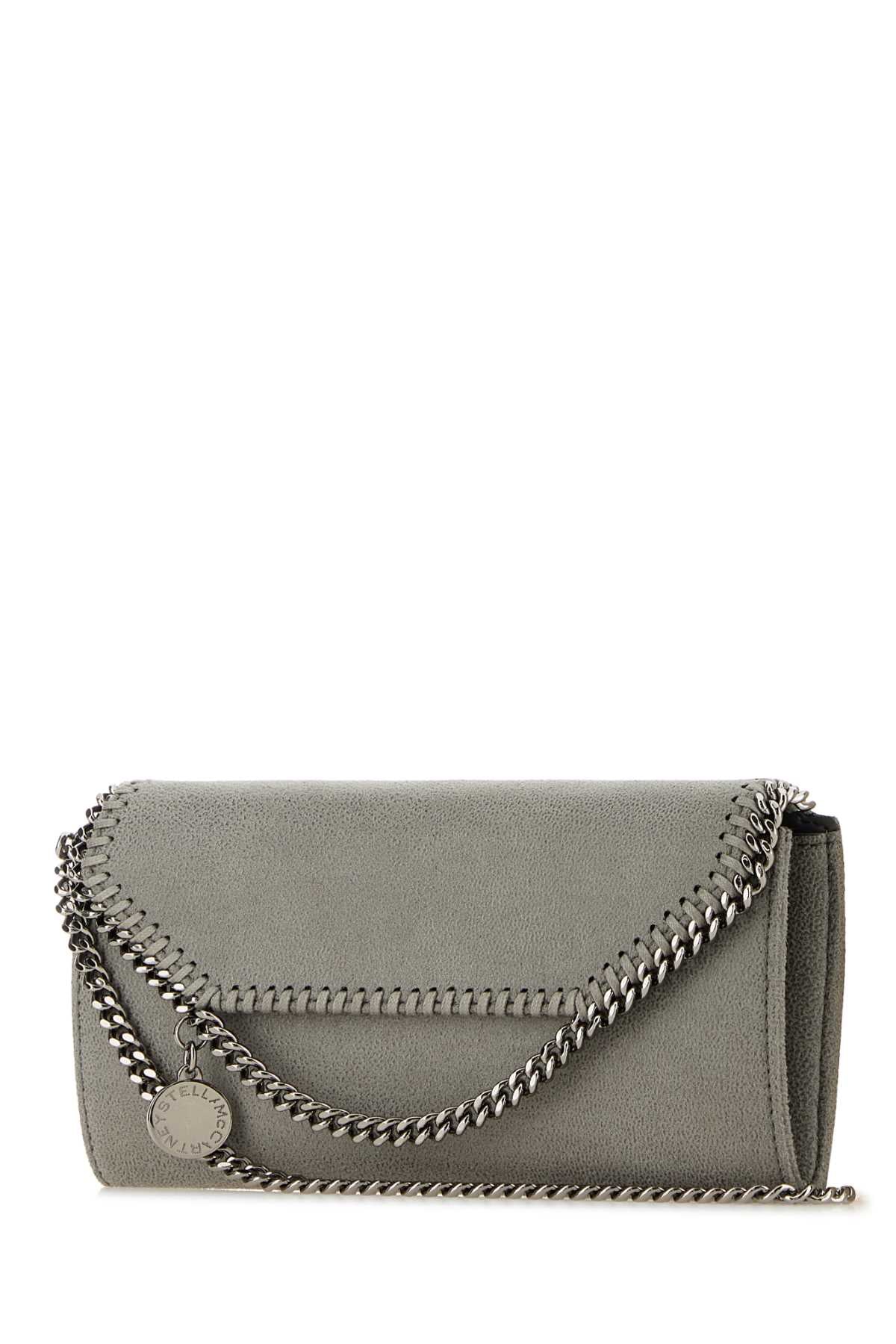 Stella Mccartney Women Grey Shaggy Deer Falabella Wallet STELLA MCCARTNEY