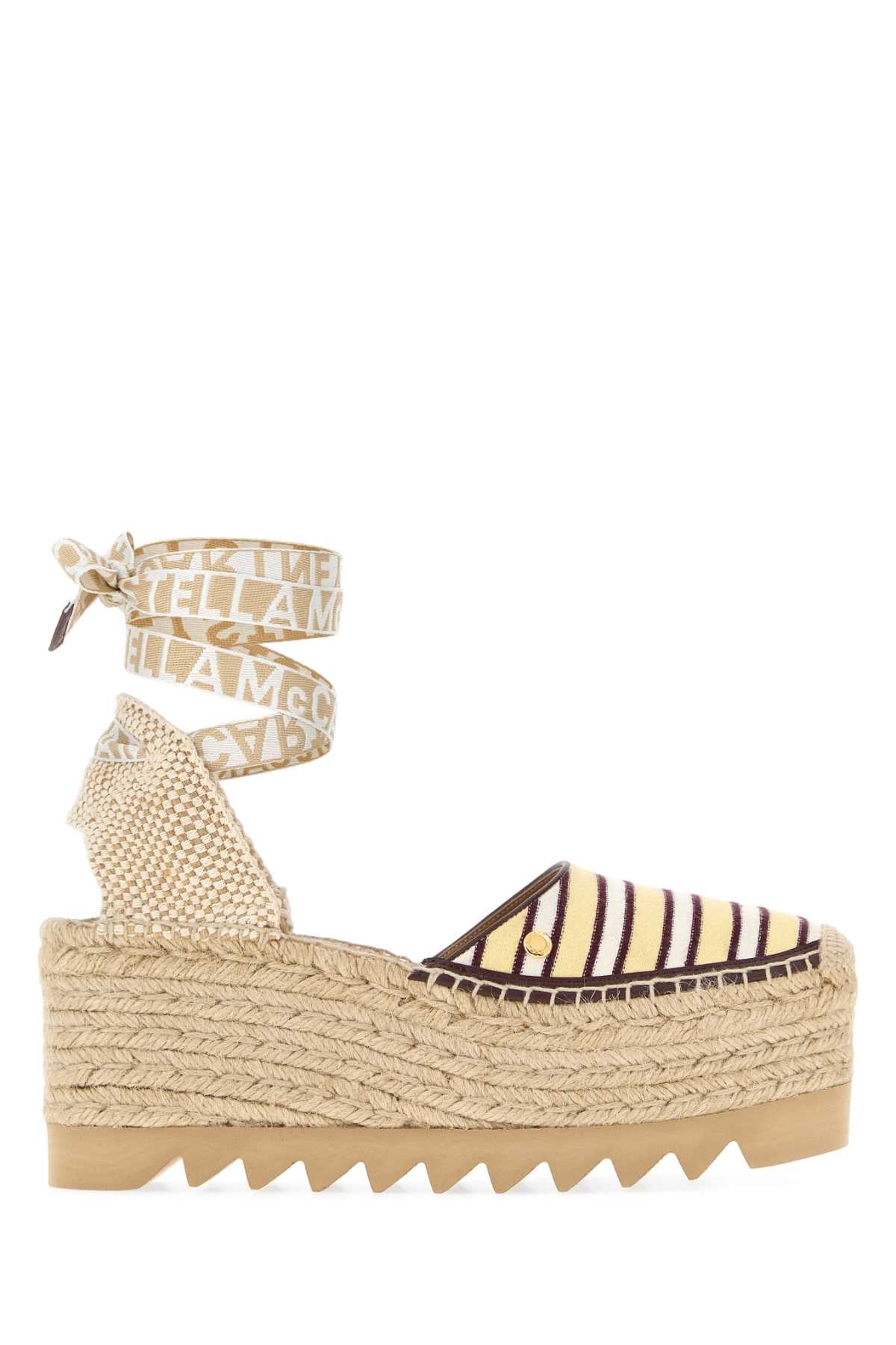 Stella Mccartney Women Embroidered Canvas Gaia Wedges STELLA MCCARTNEY