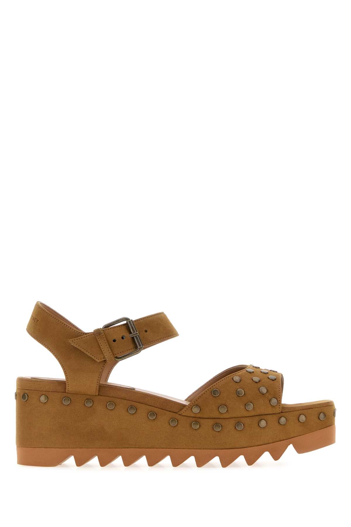Stella Mccartney Women Biscuit Alter Suede Elyse Sandals STELLA MCCARTNEY