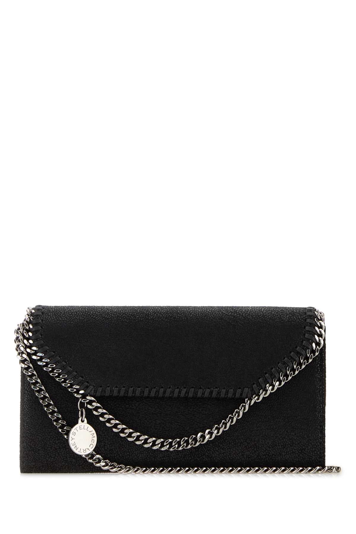 Stella Mccartney Women Black Shaggy Deer Falabella Wallet STELLA MCCARTNEY