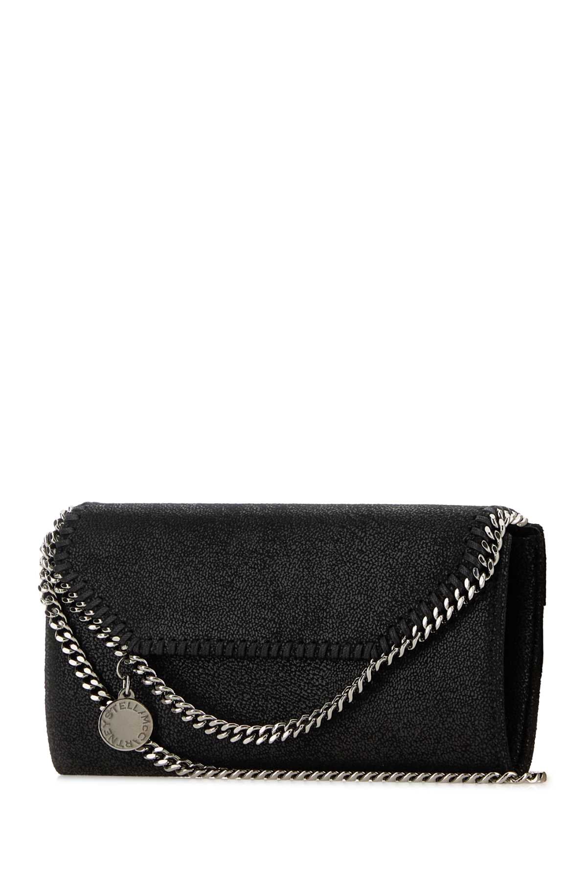 Stella Mccartney Women Black Shaggy Deer Falabella Wallet STELLA MCCARTNEY