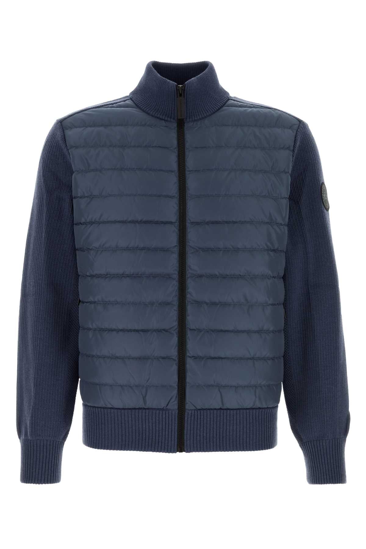 Canada Goose Men Blue Knit And Nylon Hybridge Jacket CANADA GOOSE
