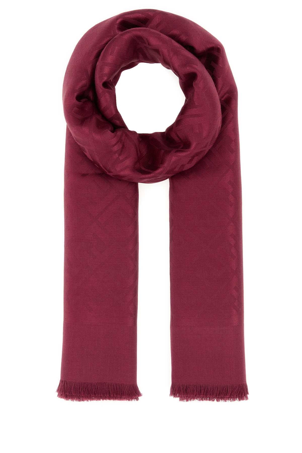 Fendi Women Tyrian Purple Silk Blend Scarf FENDI