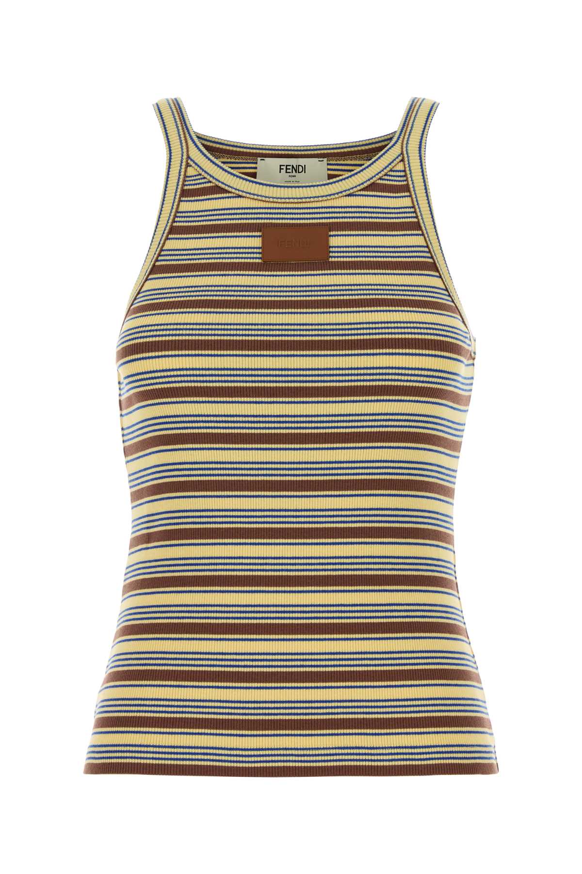 Fendi Women Embroidered Cotton Tank Top FENDI