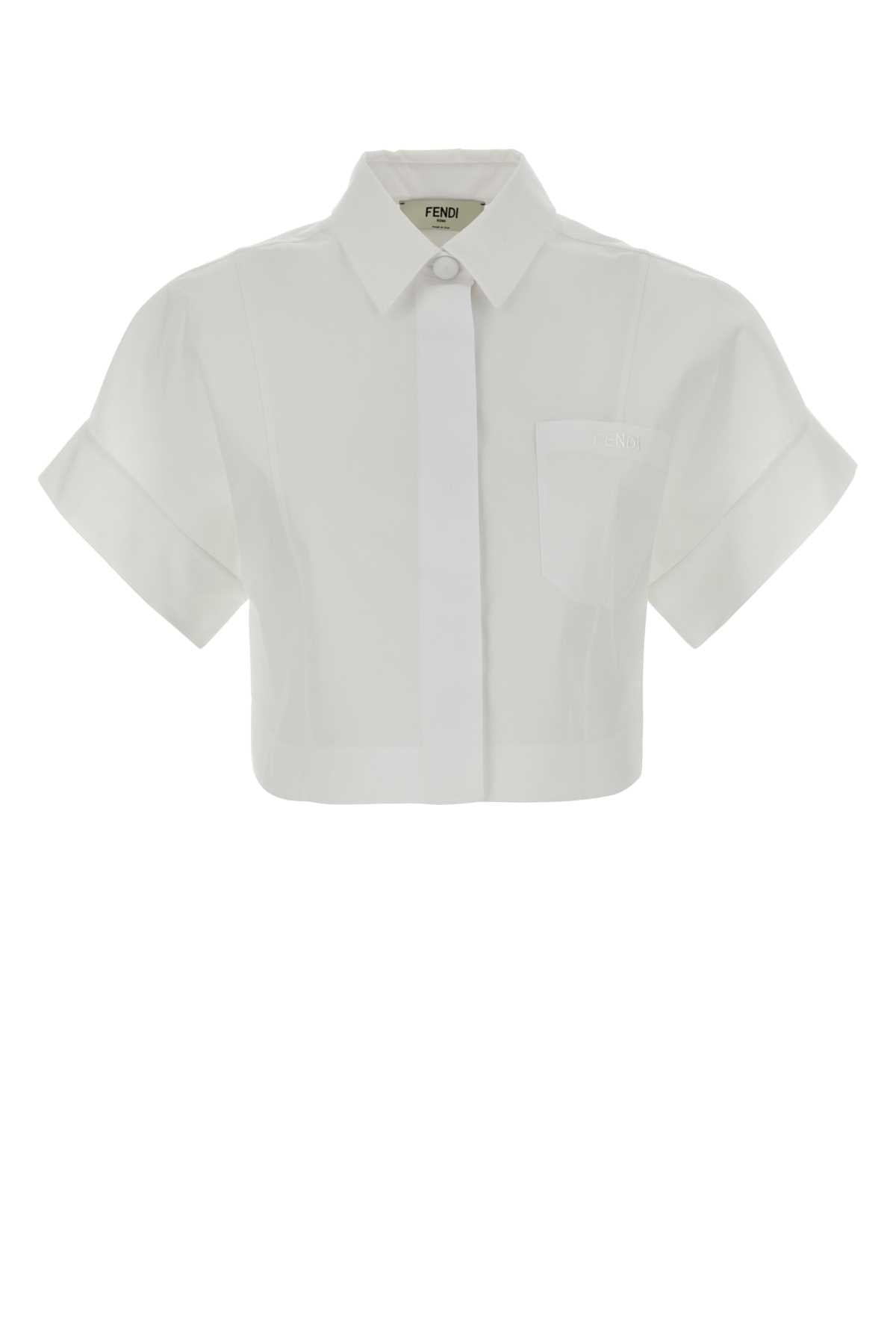 Fendi Women White Poplin Shirt FENDI
