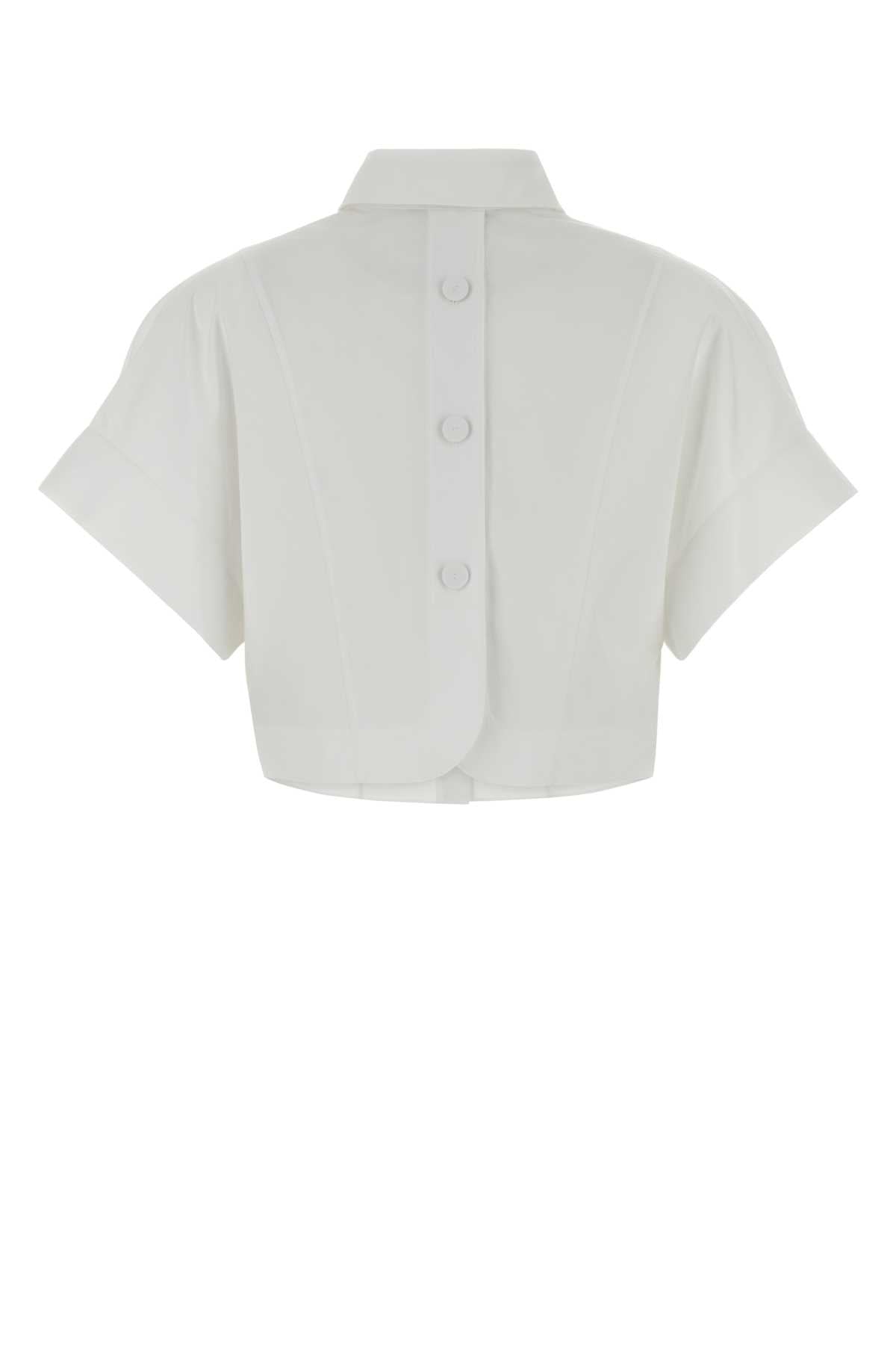 Fendi Women White Poplin Shirt FENDI