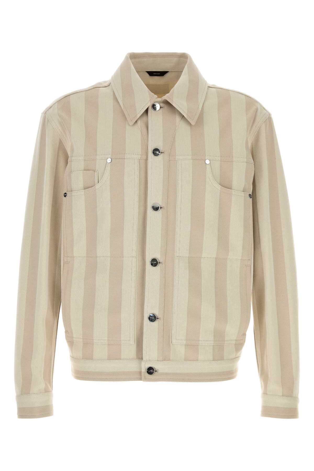 Fendi Men Embroidered Denim Jacket FENDI