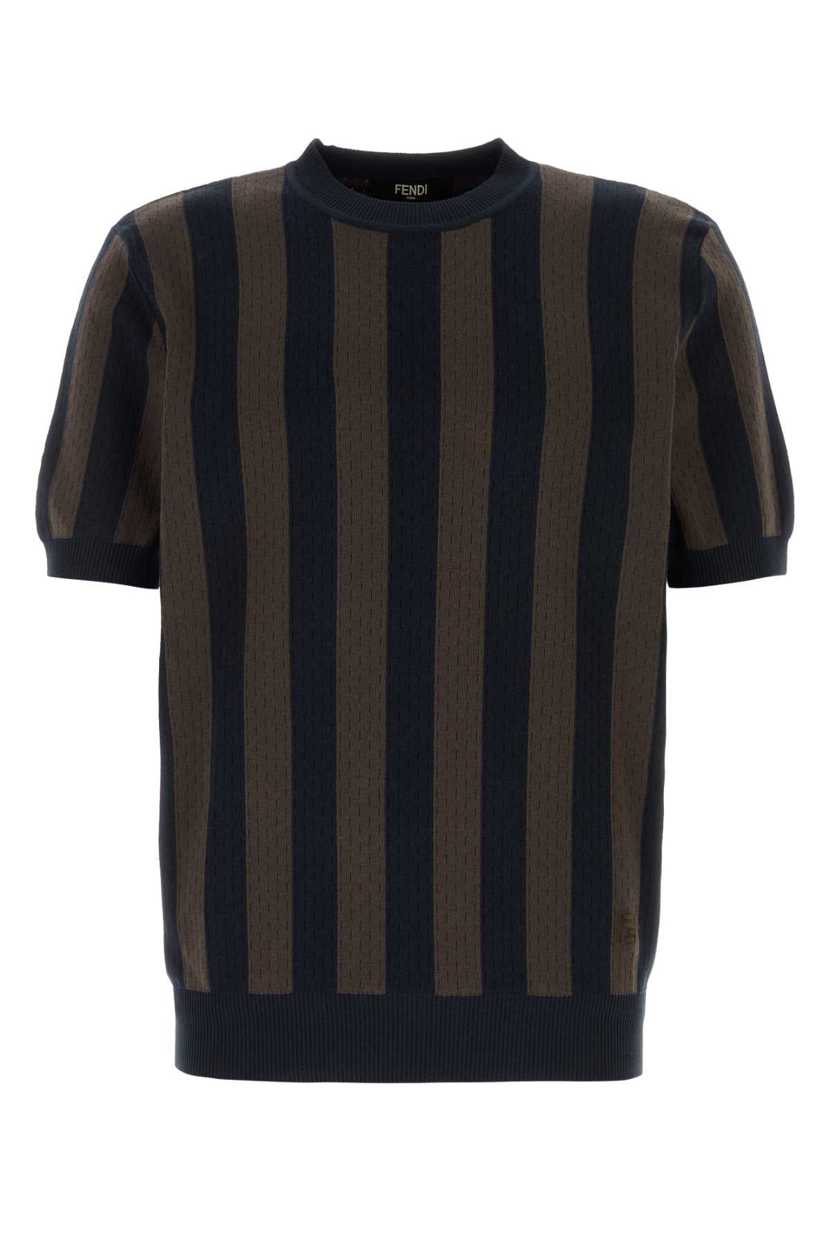 Fendi Men Embroidered Knit T-Shirt FENDI