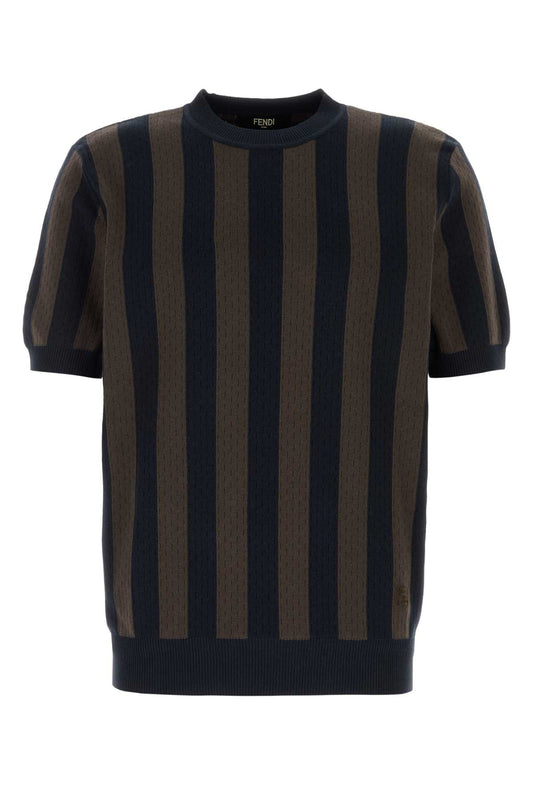 Fendi Men Embroidered Knit T-Shirt FENDI
