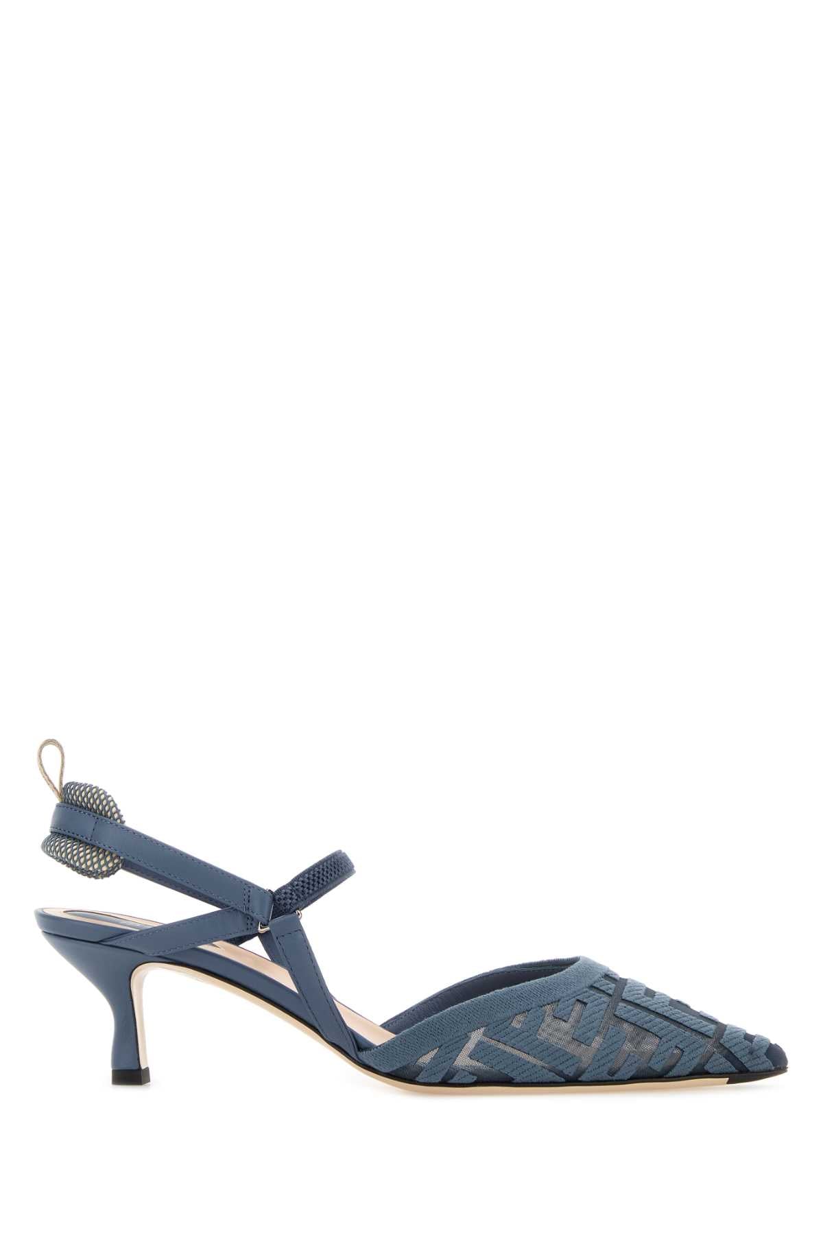 Fendi Women Cerulean Blue Mesh Colibrã¬ Lite Pumps FENDI