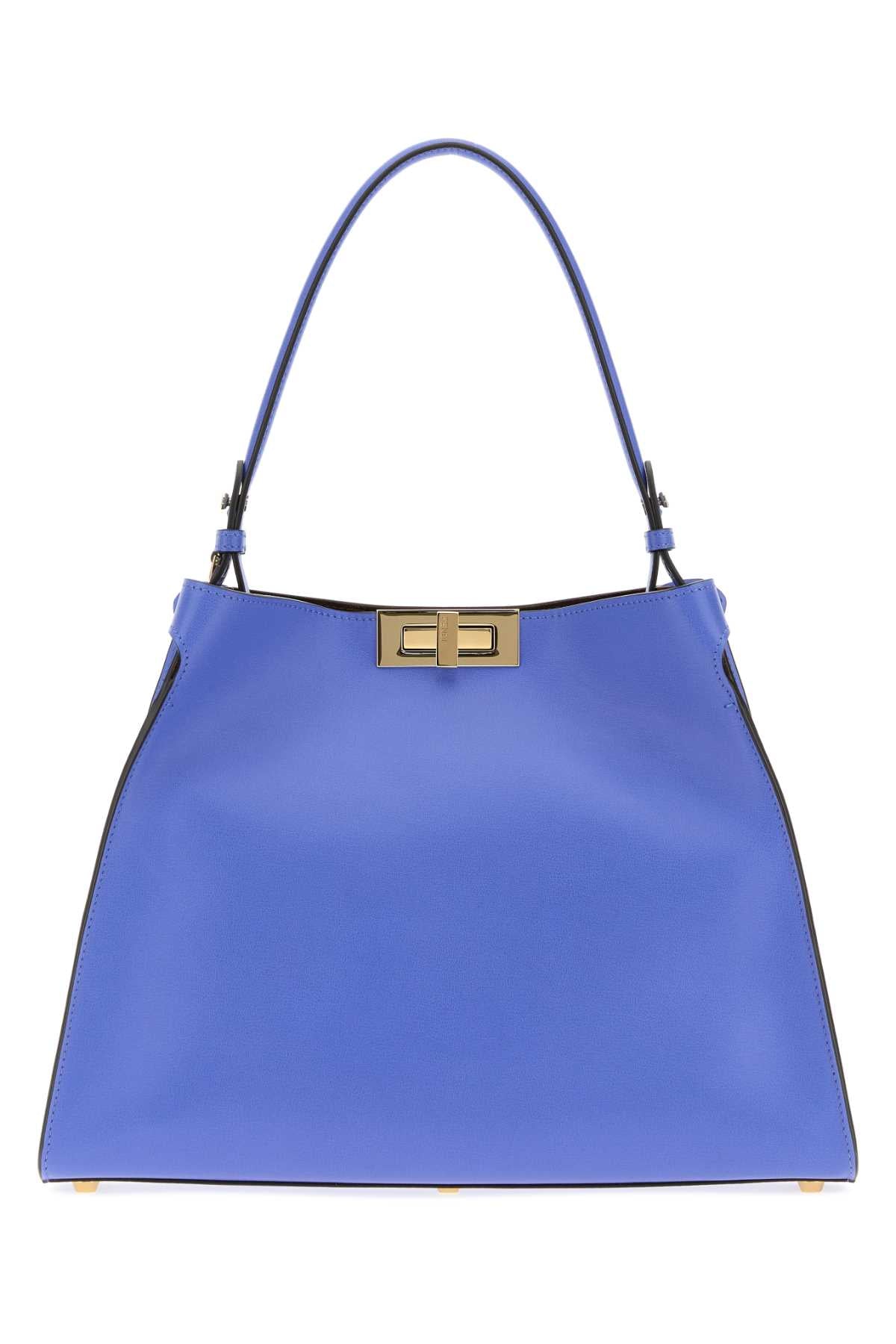 Fendi Women Blue Leather Medium Fendi Way Handbag FENDI
