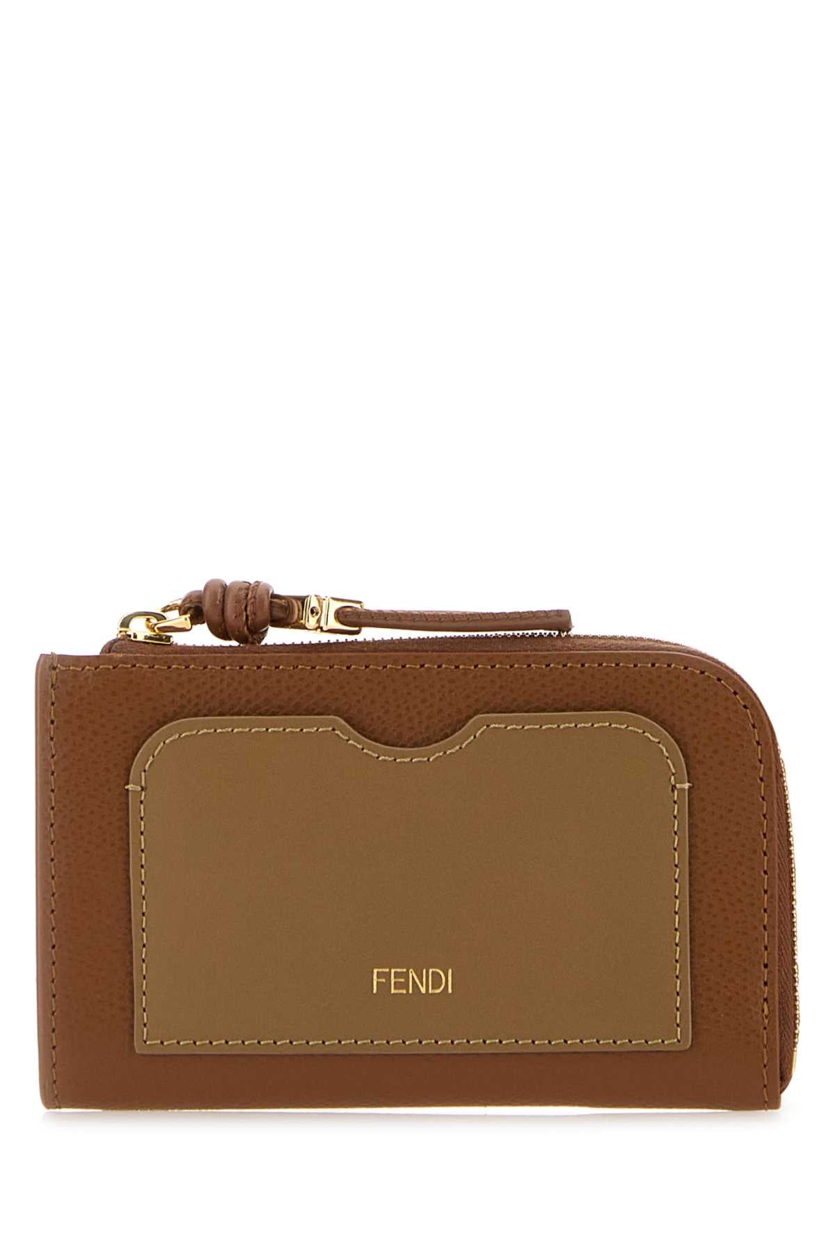 Fendi Women Brown Leather Coin Purse FENDI