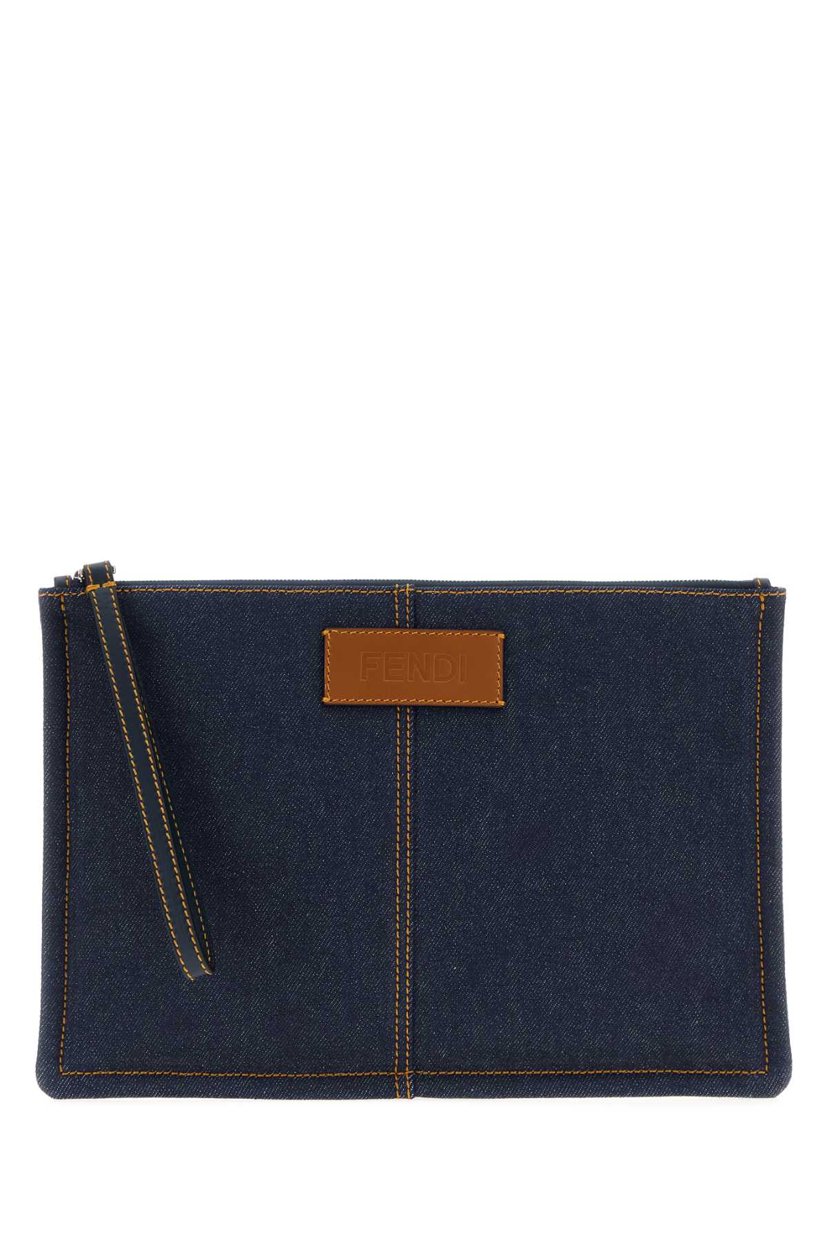 Fendi Men Denim Medium Clutch FENDI