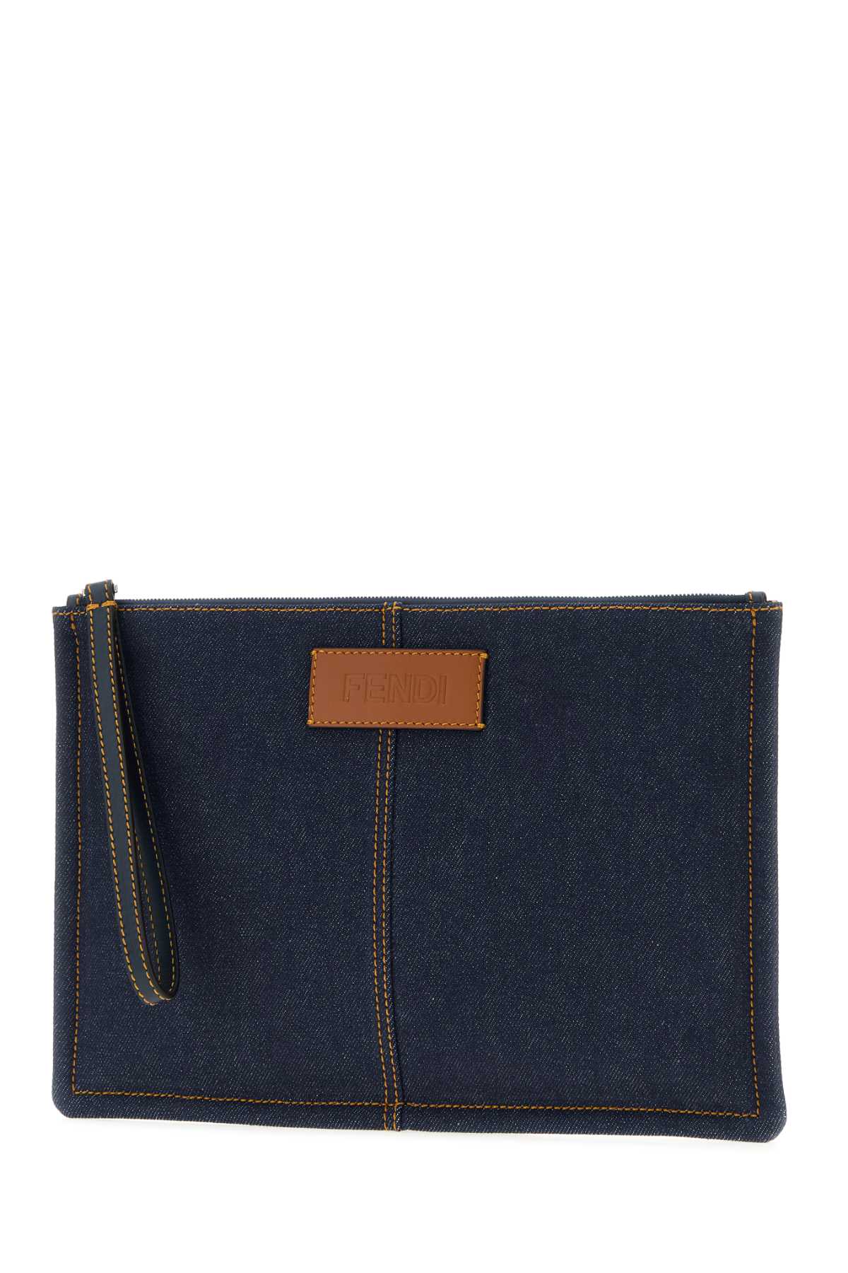 Fendi Men Denim Medium Clutch FENDI