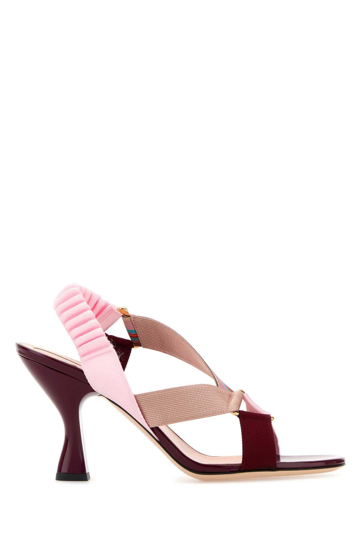 Fendi Women Multicolor Fabric Colibrã¬ Iconic Sandals FENDI