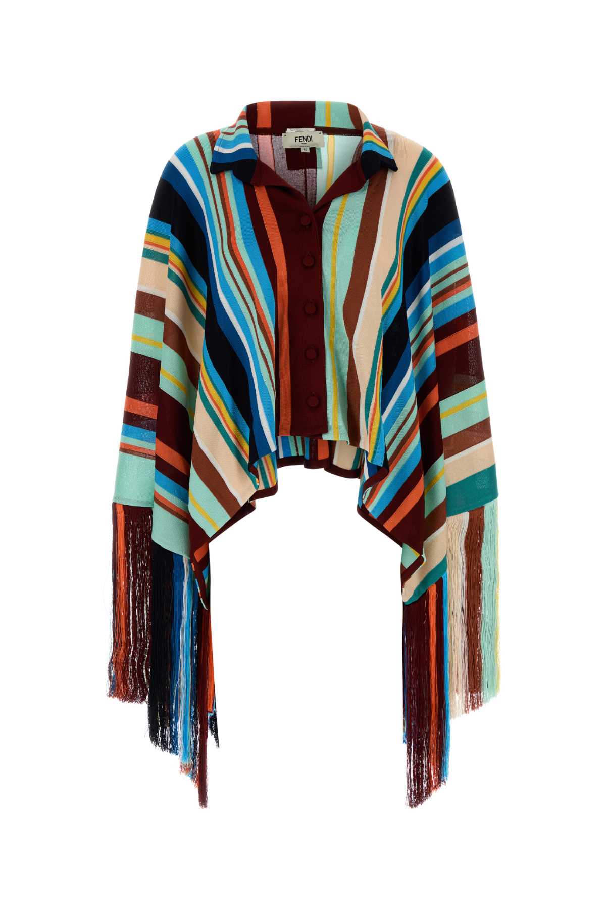 Fendi Women Embroidered Knit Poncho FENDI