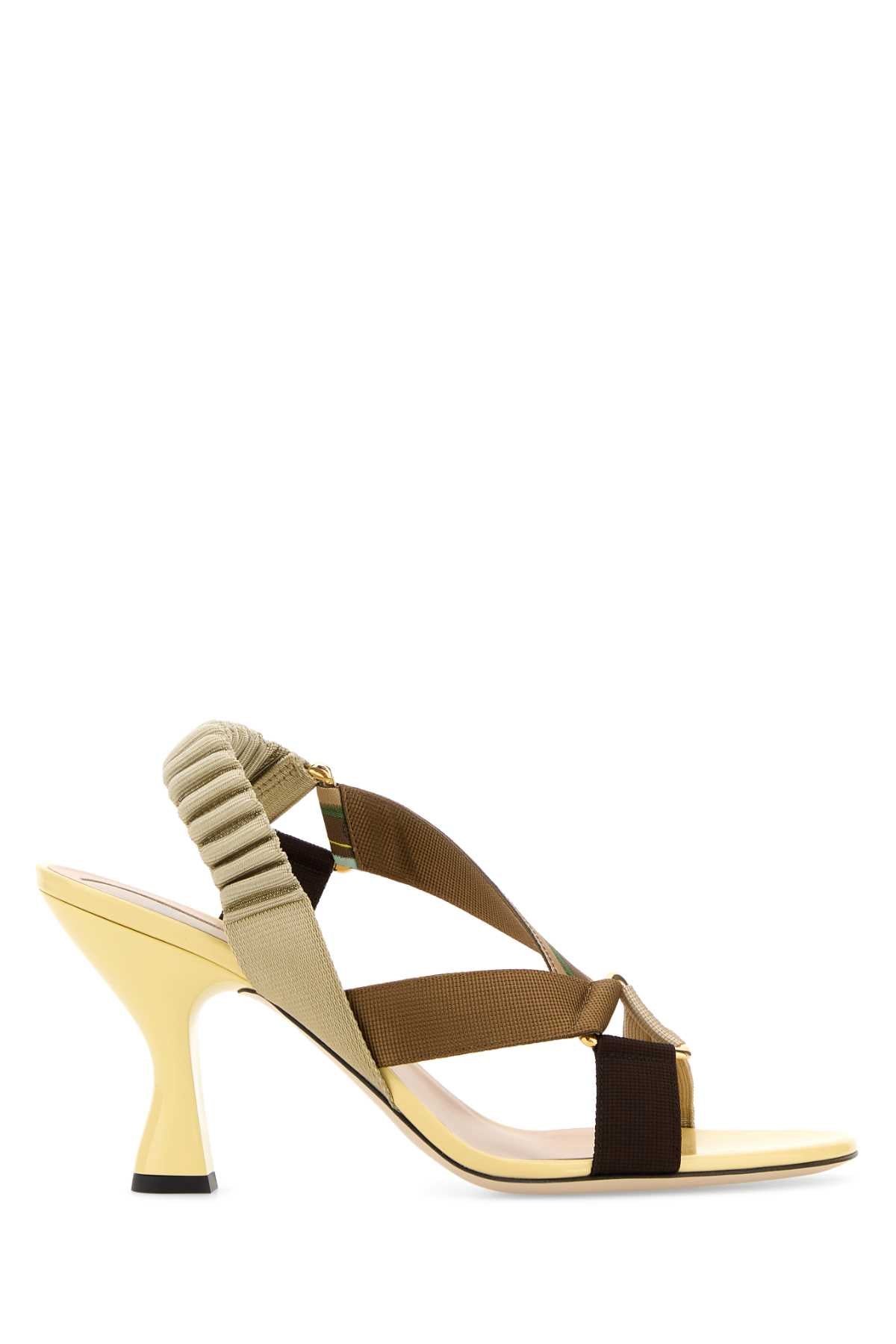 Fendi Women Multicolor Fabric Colibrã¬ Iconic Sandals FENDI