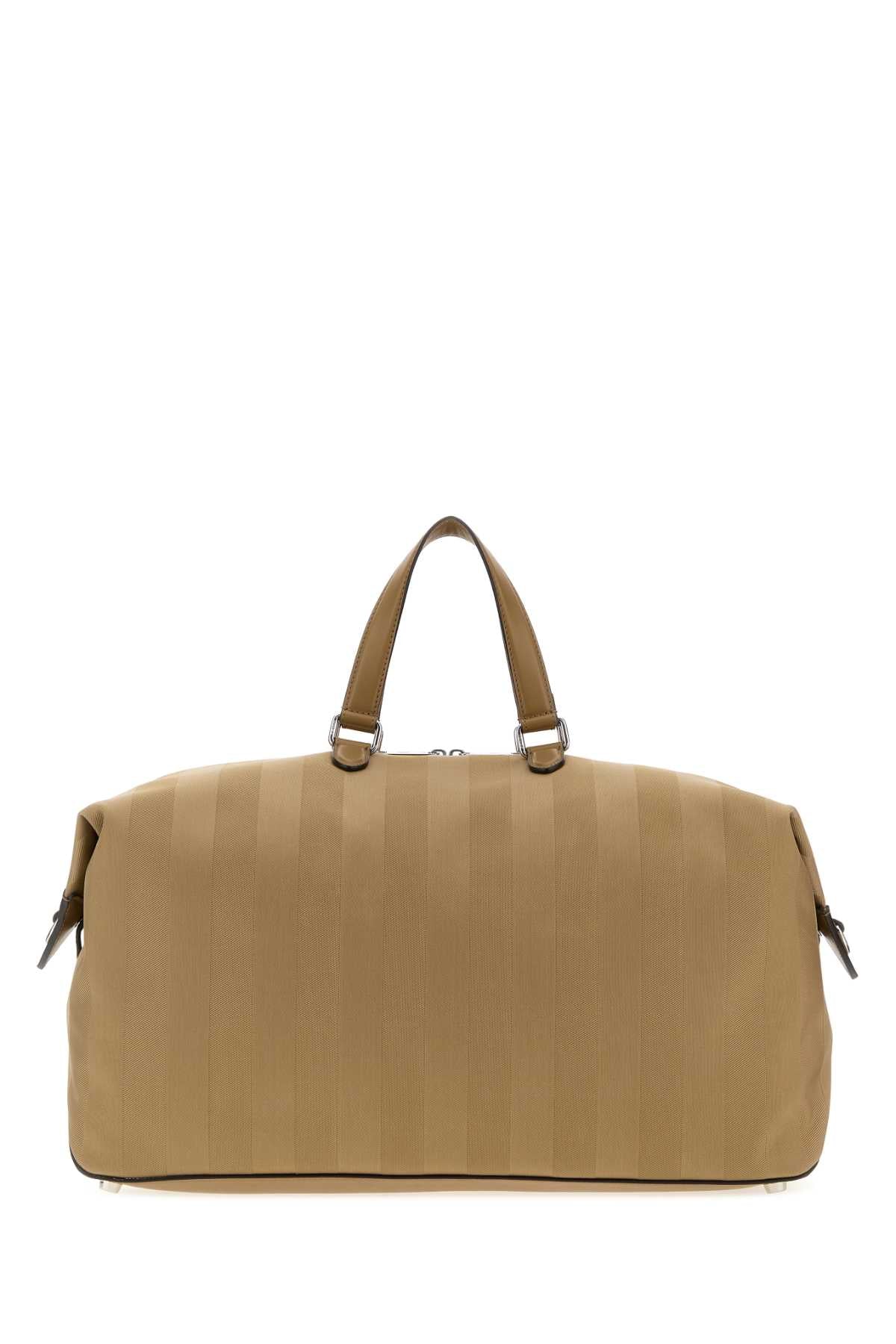 Fendi Men Beige Canvas Fendi Lui 48 Travel Bag FENDI