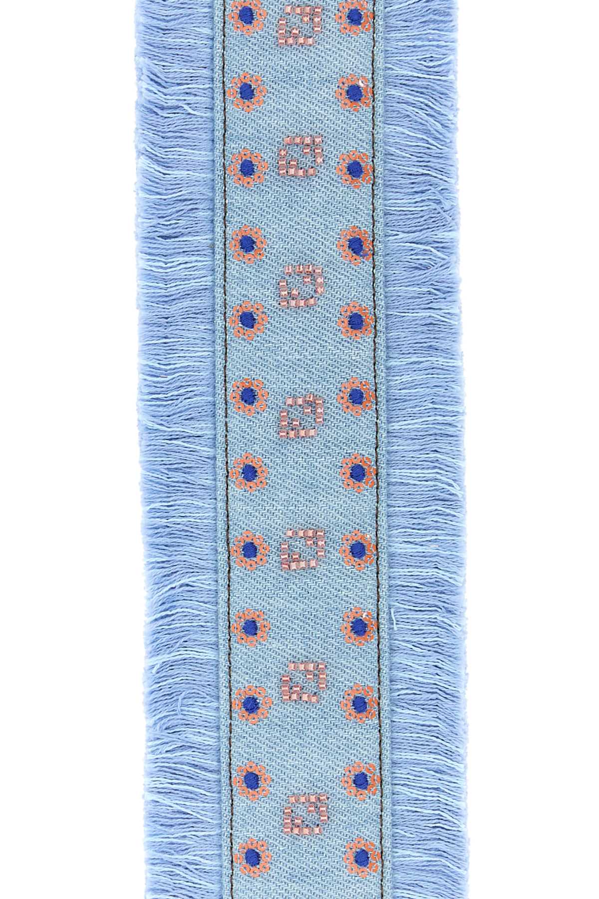 Fendi Women Light-Blue Denim You Shoulder Strap FENDI
