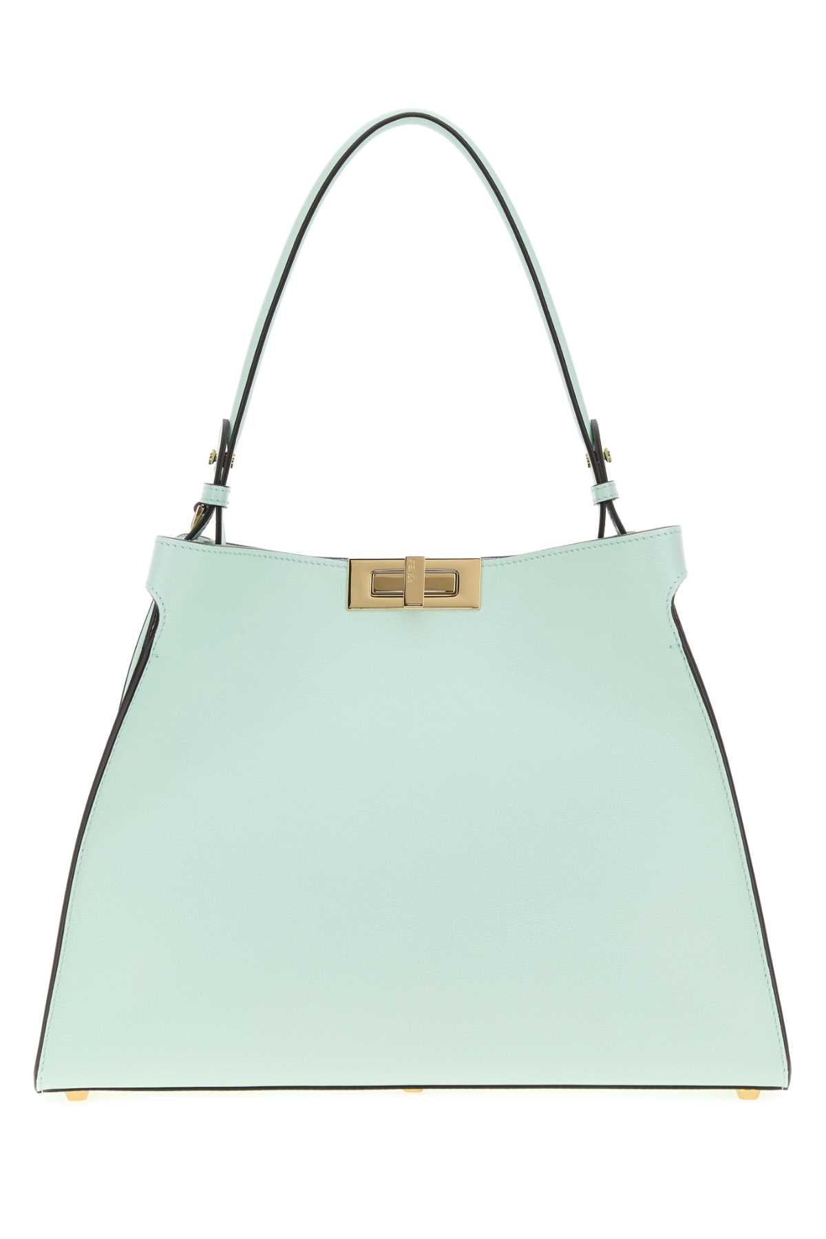 Fendi Women Mint Green Leather Medium Fendi Way Handbag FENDI
