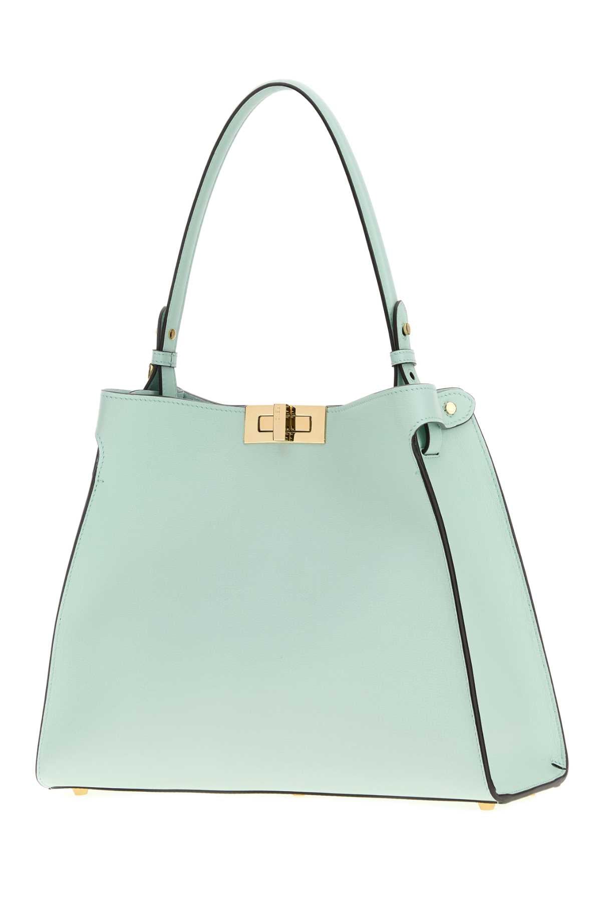 Fendi Women Mint Green Leather Medium Fendi Way Handbag FENDI