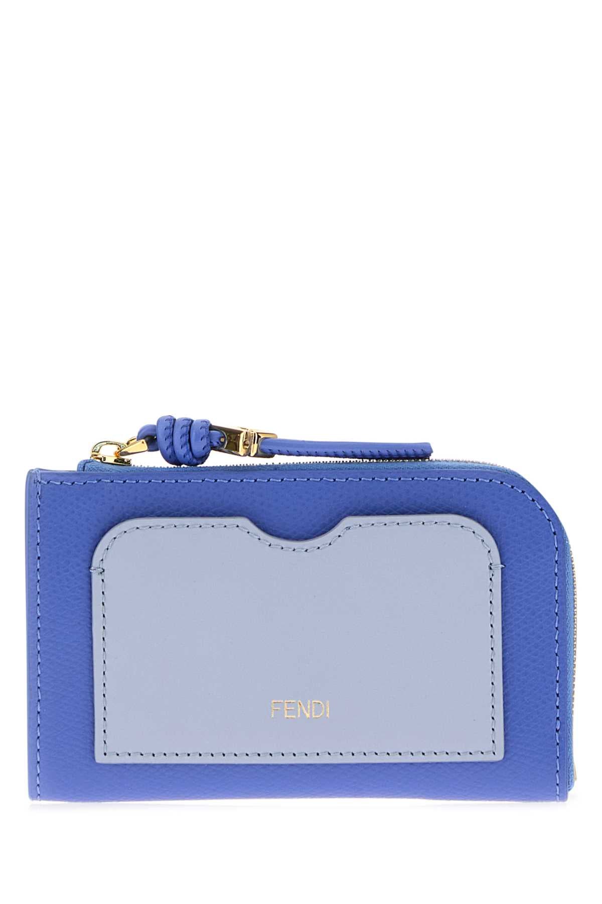 Fendi Women Blue Leather Coin Purse FENDI