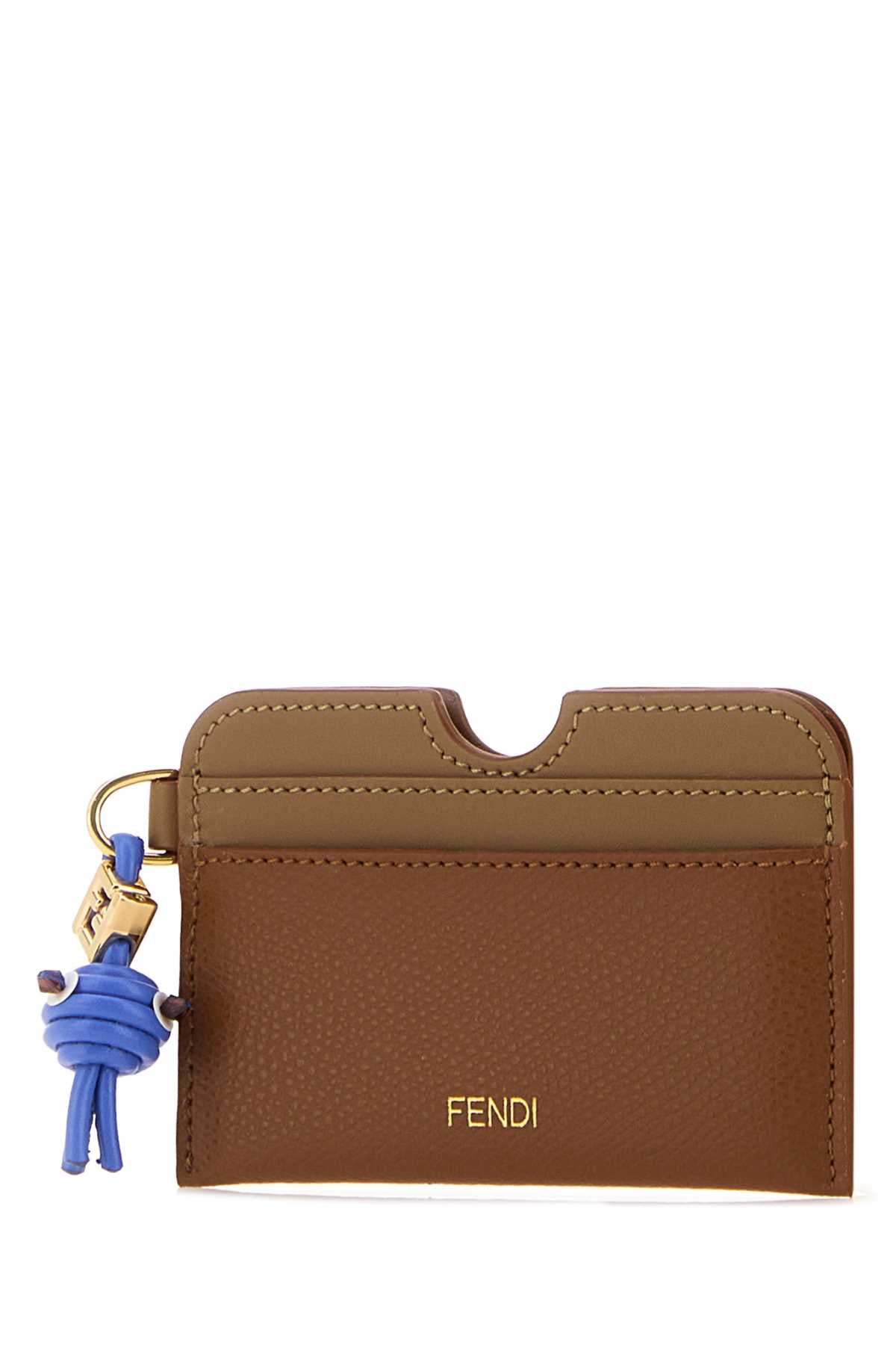 Fendi Women Two-Tone Leather Card Holder FENDI