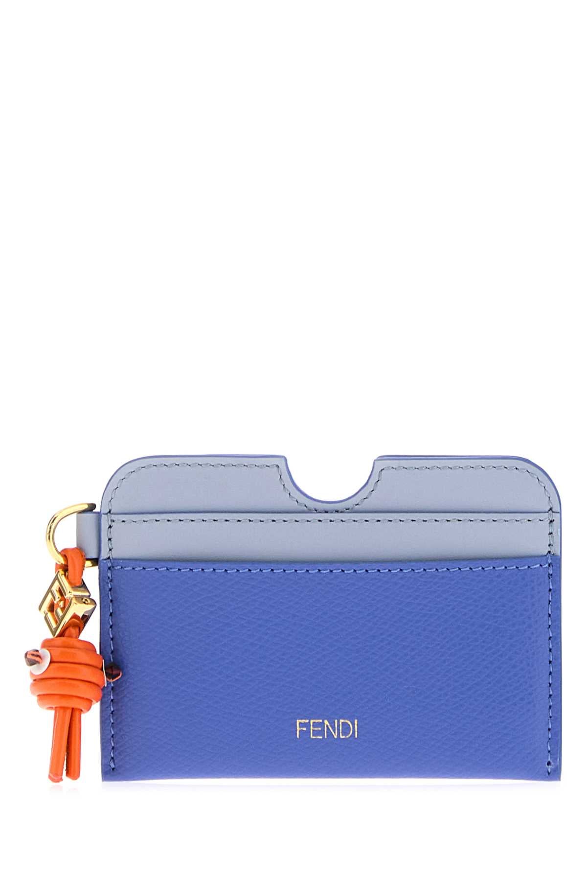 Fendi Women Two-Tone Leather Card Holder FENDI