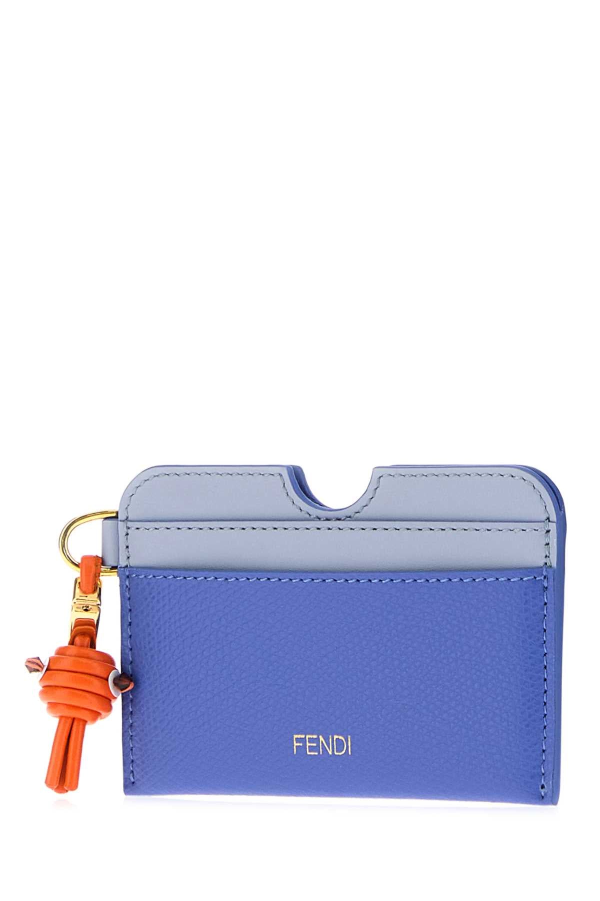 Fendi Women Two-Tone Leather Card Holder FENDI