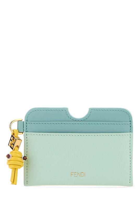 Fendi Women Two-Tone Leather Card Holder
