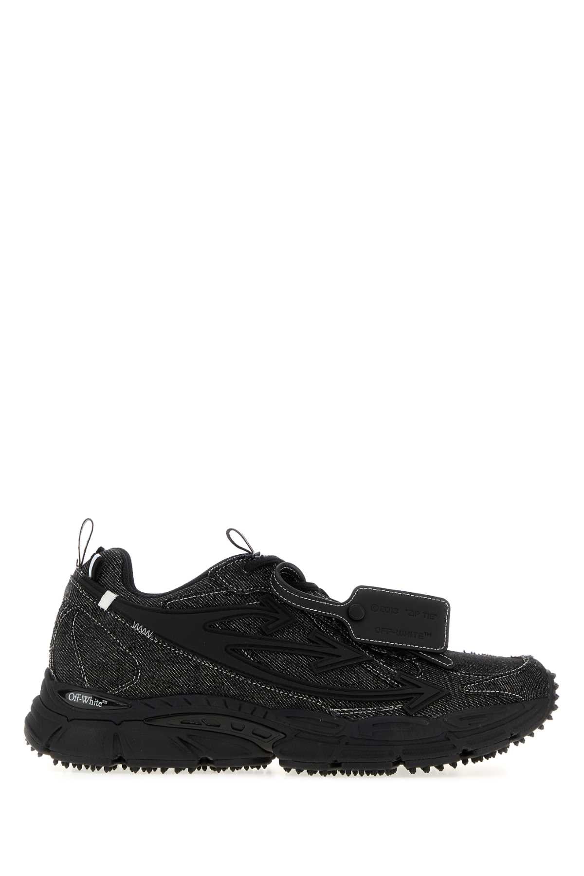 Off White Men Black Denim Sneakers OFF-WHITE