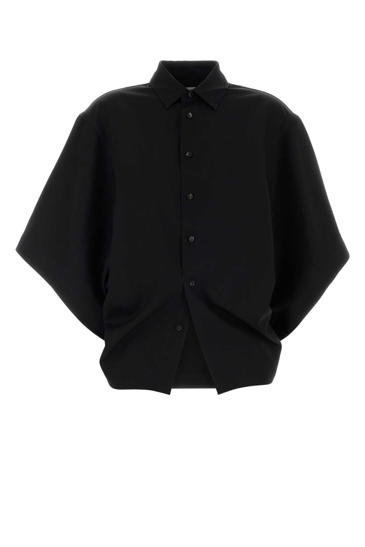 Bottega Veneta Women Black Twill Oversize Shirt BOTTEGA VENETA