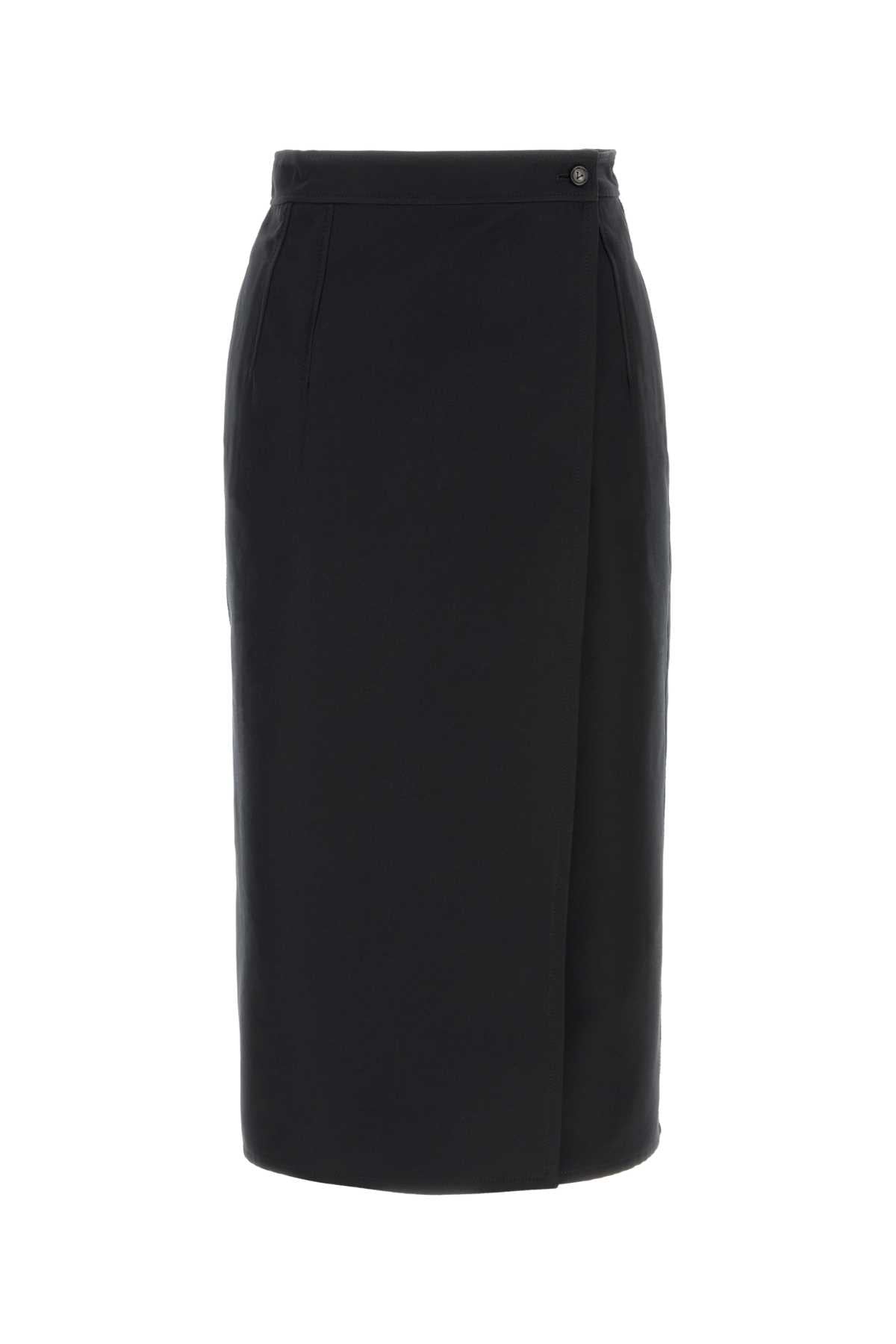 Bottega Veneta Women Black Gabardine Skirt BOTTEGA VENETA