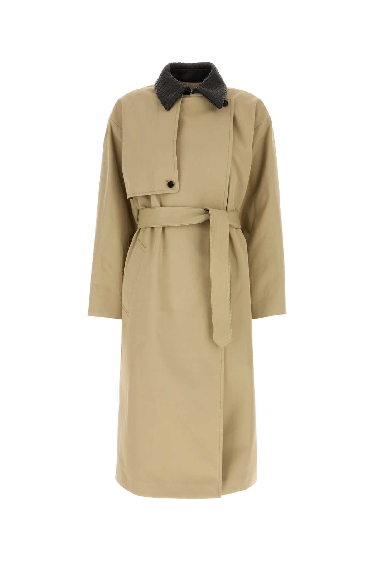 Bottega Veneta Women Beige Cotton Trench Coat
