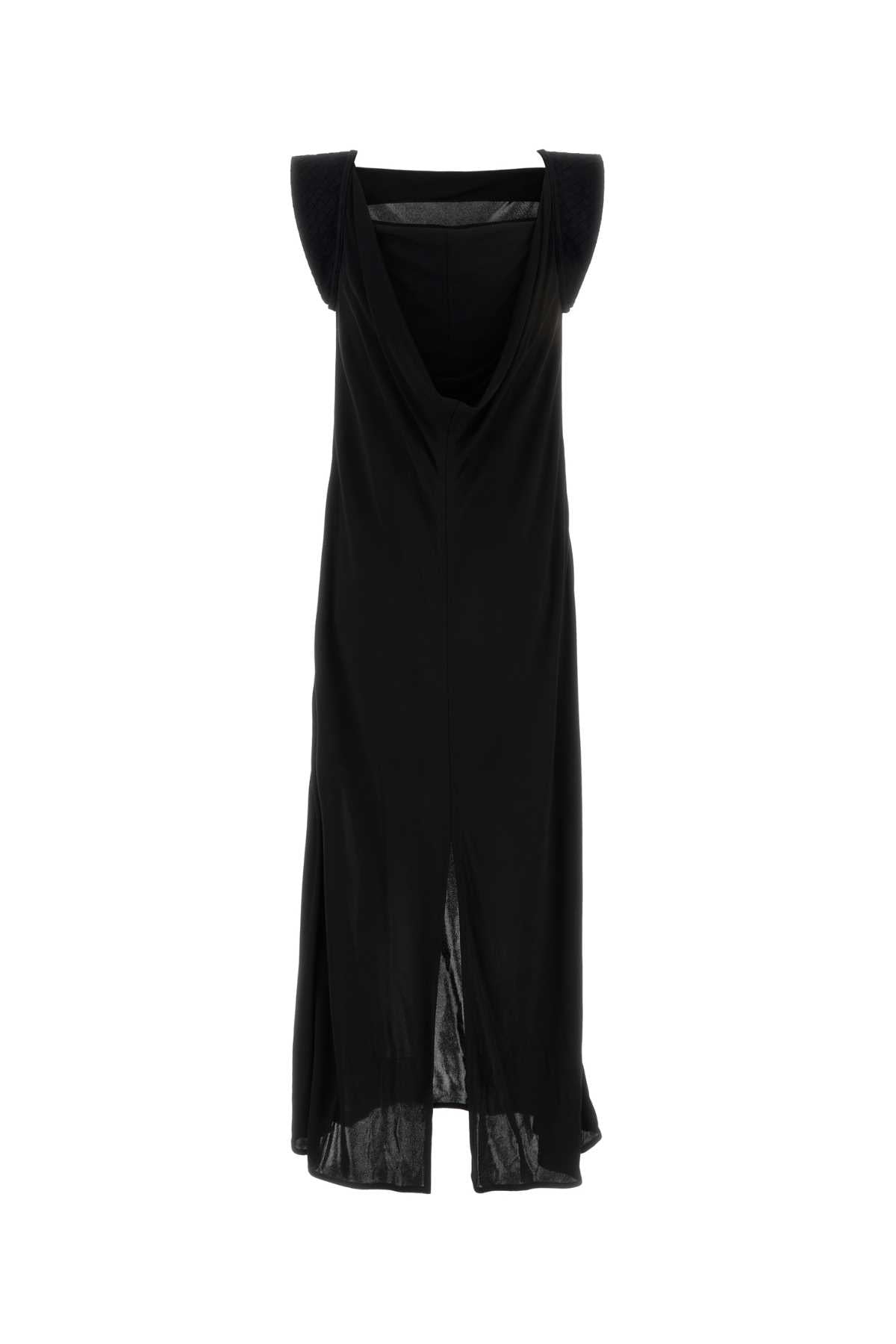 Bottega Veneta Women Black Crepe Long Dress BOTTEGA VENETA