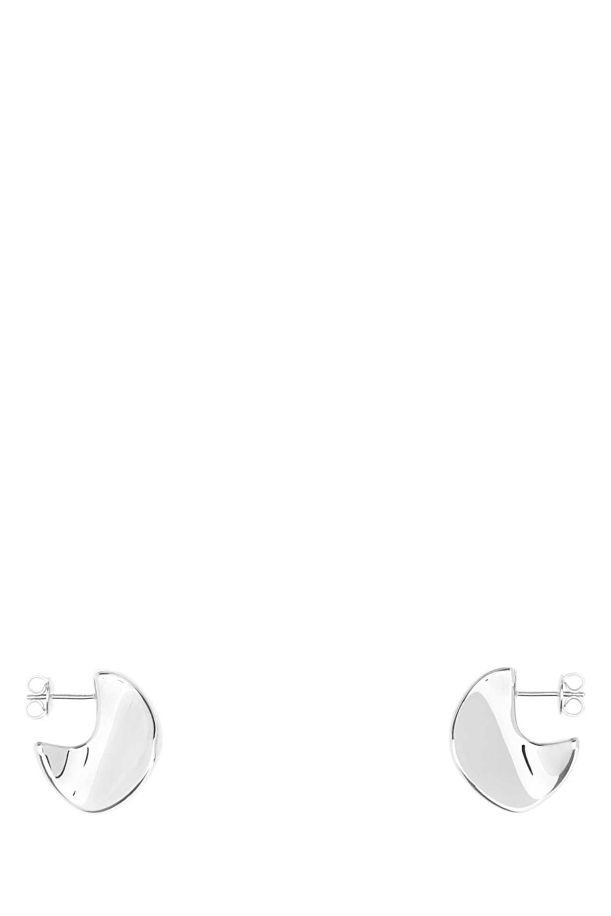 Bottega Veneta Women Silver Small Disc Earrings BOTTEGA VENETA