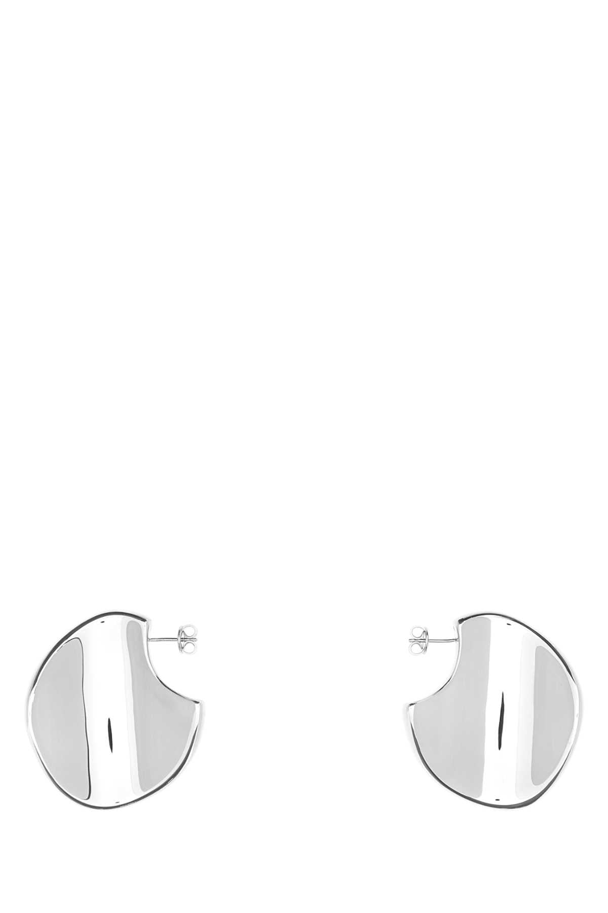 Bottega Veneta Women Silver Large Disc Earrings BOTTEGA VENETA