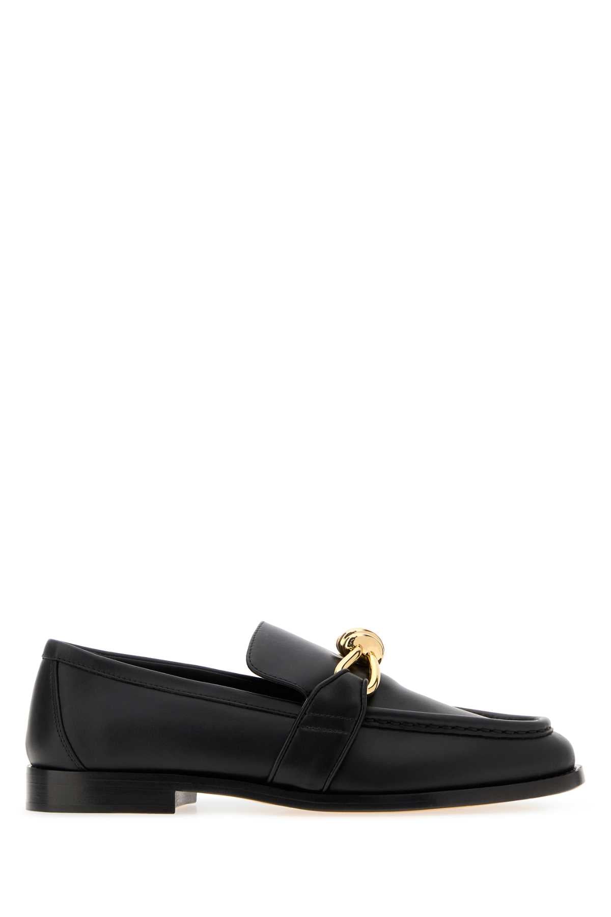 Bottega Veneta Women Black Leather Astaire Loafers BOTTEGA VENETA